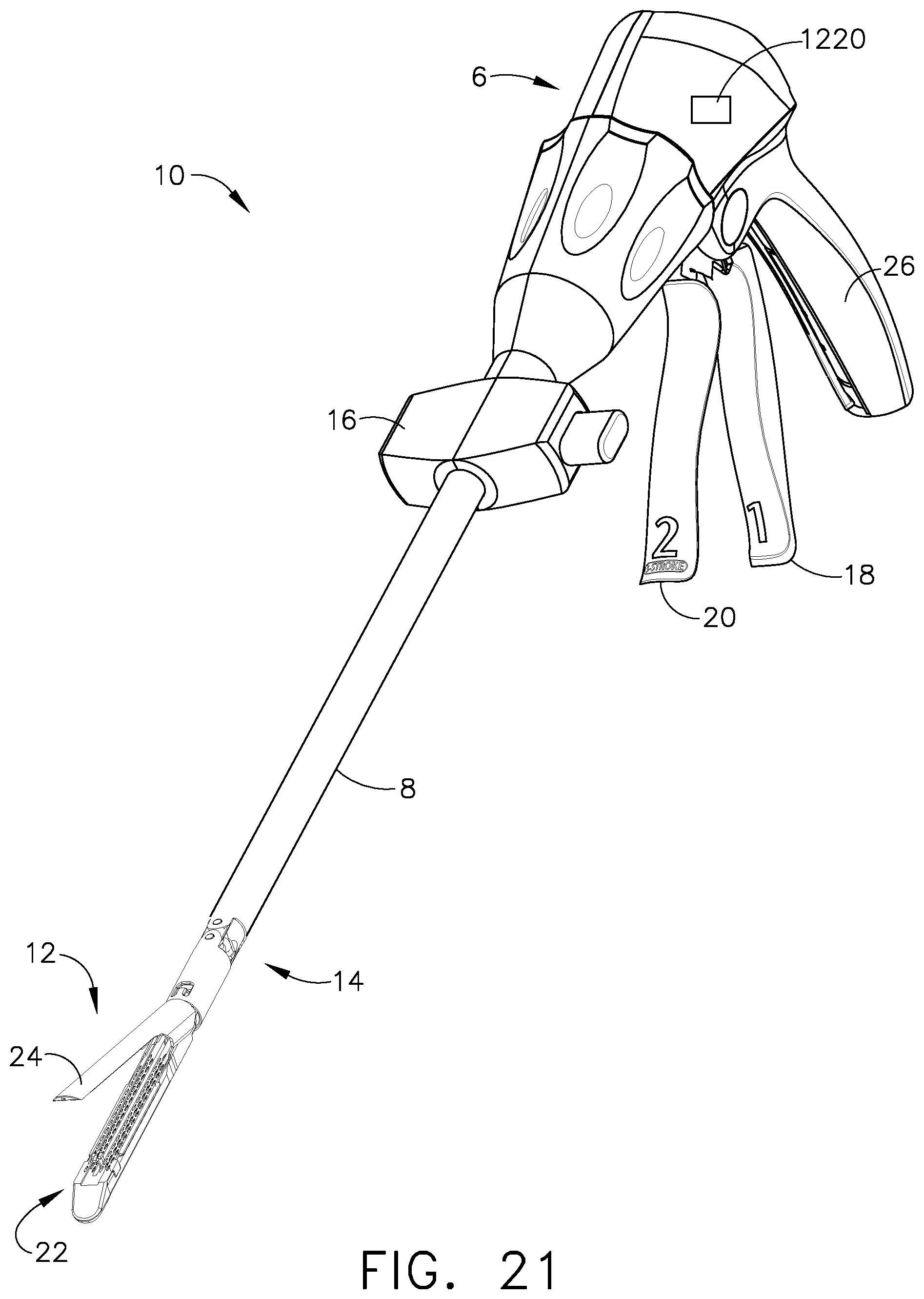 Patent US11812954 Figure 18 – Robotically-controlled motorized surgical instrument with an end effector