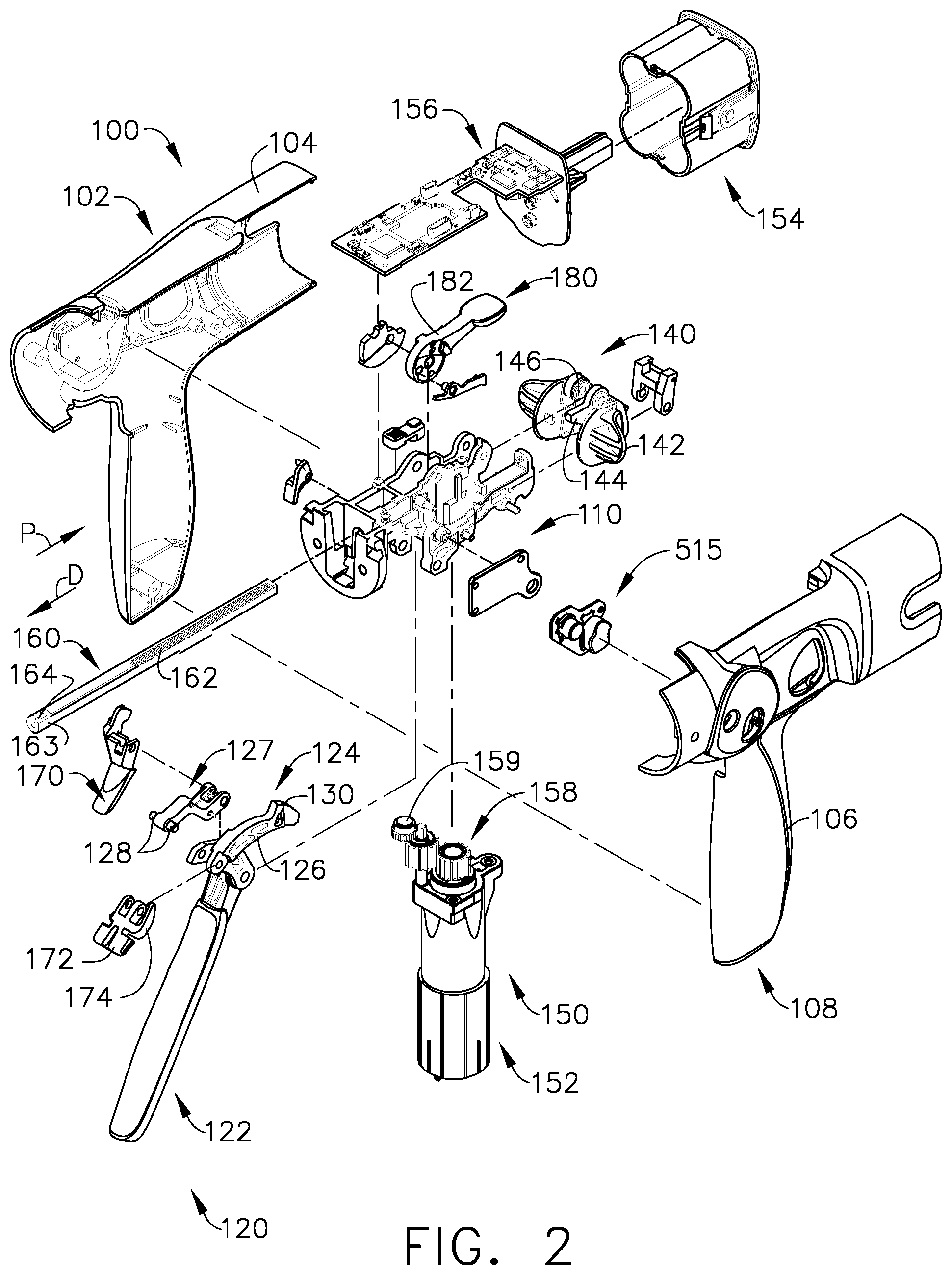 Patent US11812958 Figure 2 – Locking arrangements for detachable shaft assemblies with articulatable surgical end effectors