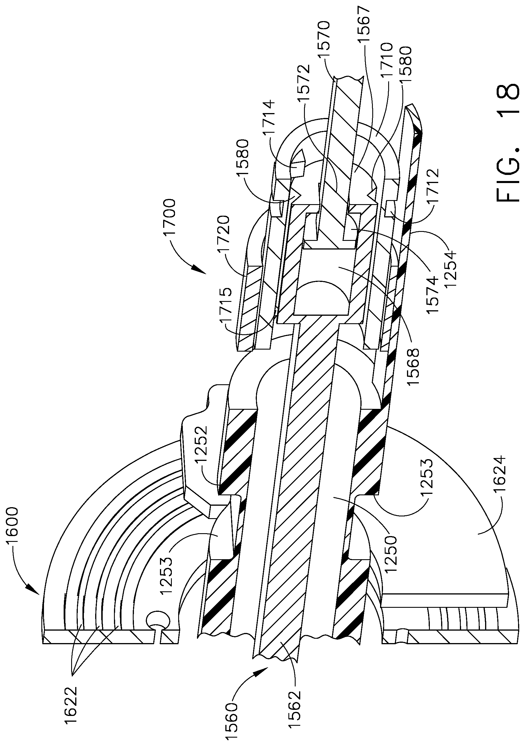 Patent US11812958 Figure 17 – Locking arrangements for detachable shaft assemblies with articulatable surgical end effectors