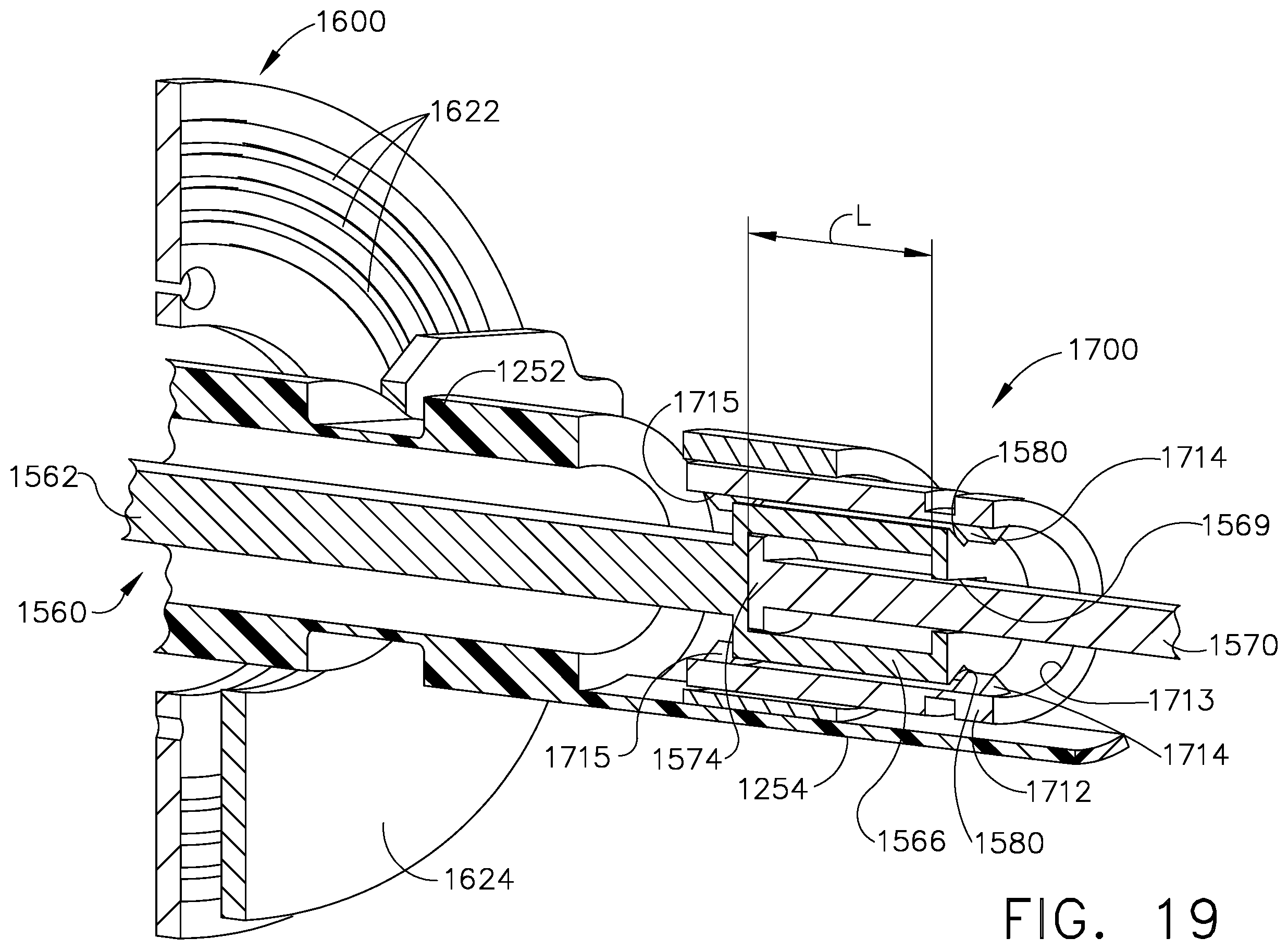 Patent US11812958 Figure 18 – Locking arrangements for detachable shaft assemblies with articulatable surgical end effectors
