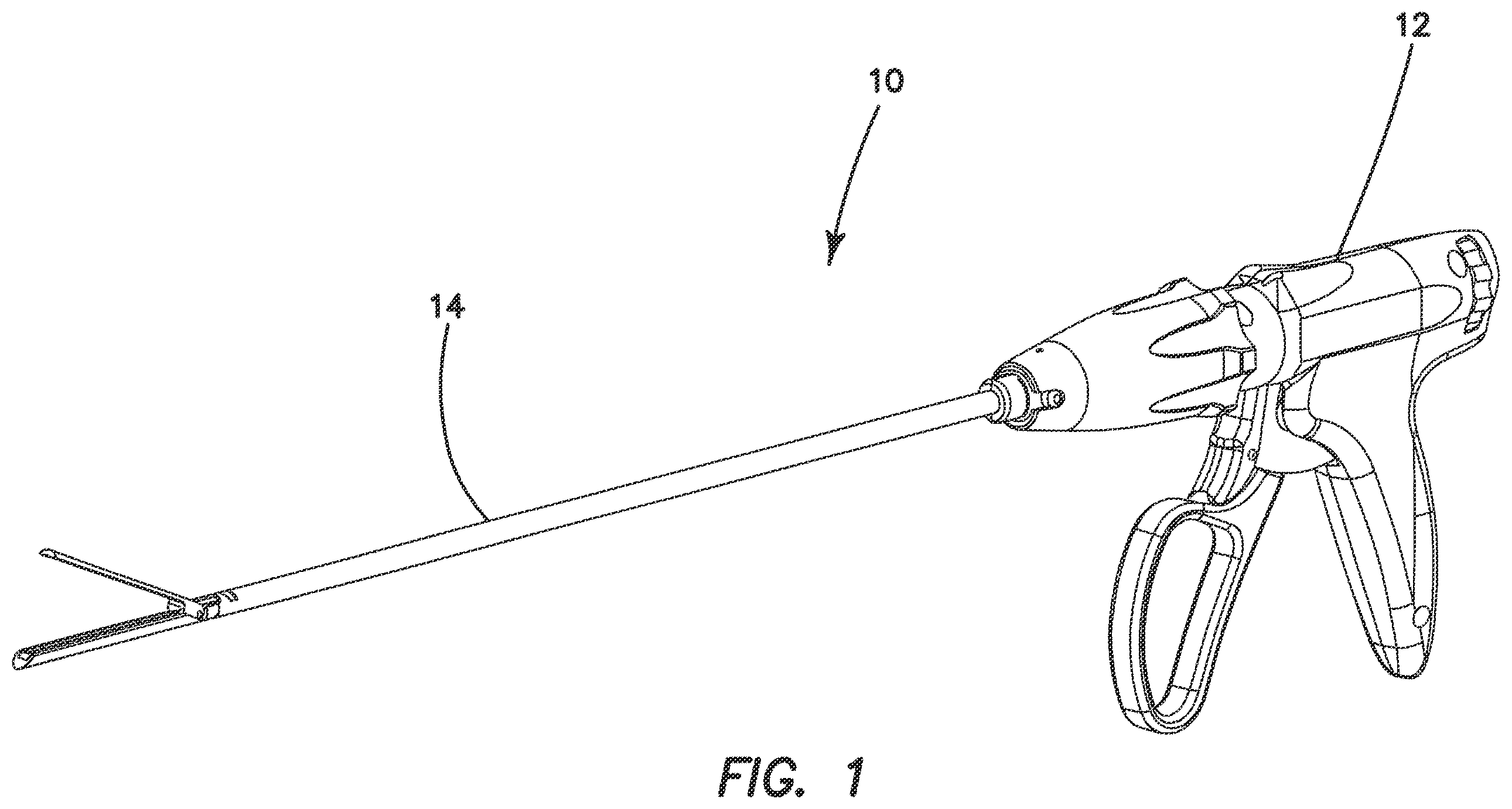 Patent US11812963 Figure 1 – Surgical stapler with partial pockets