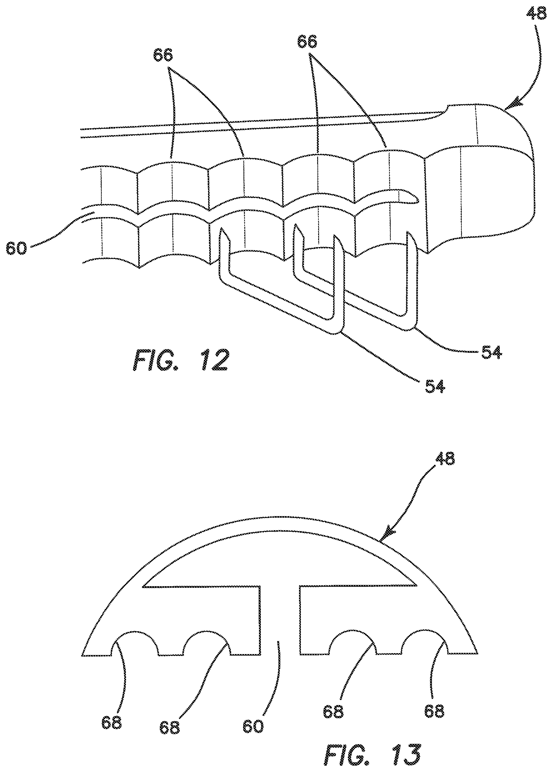 Patent US11812963 Figure 7 – Surgical stapler with partial pockets