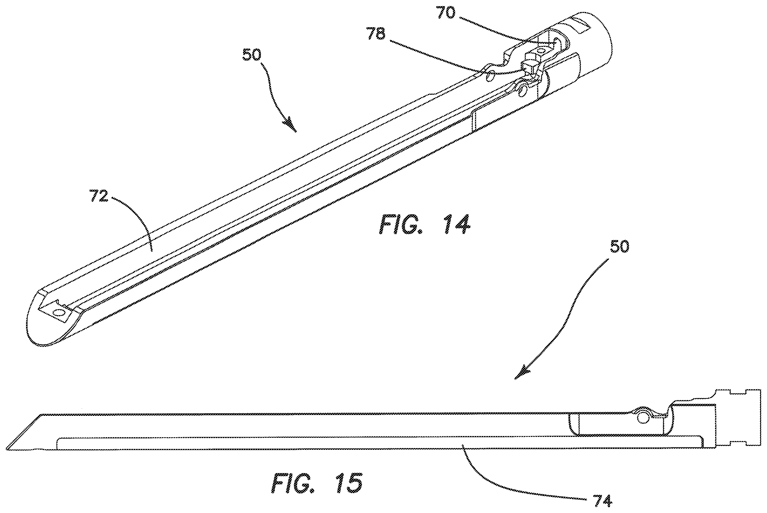 Patent US11812963 Figure 8 – Surgical stapler with partial pockets