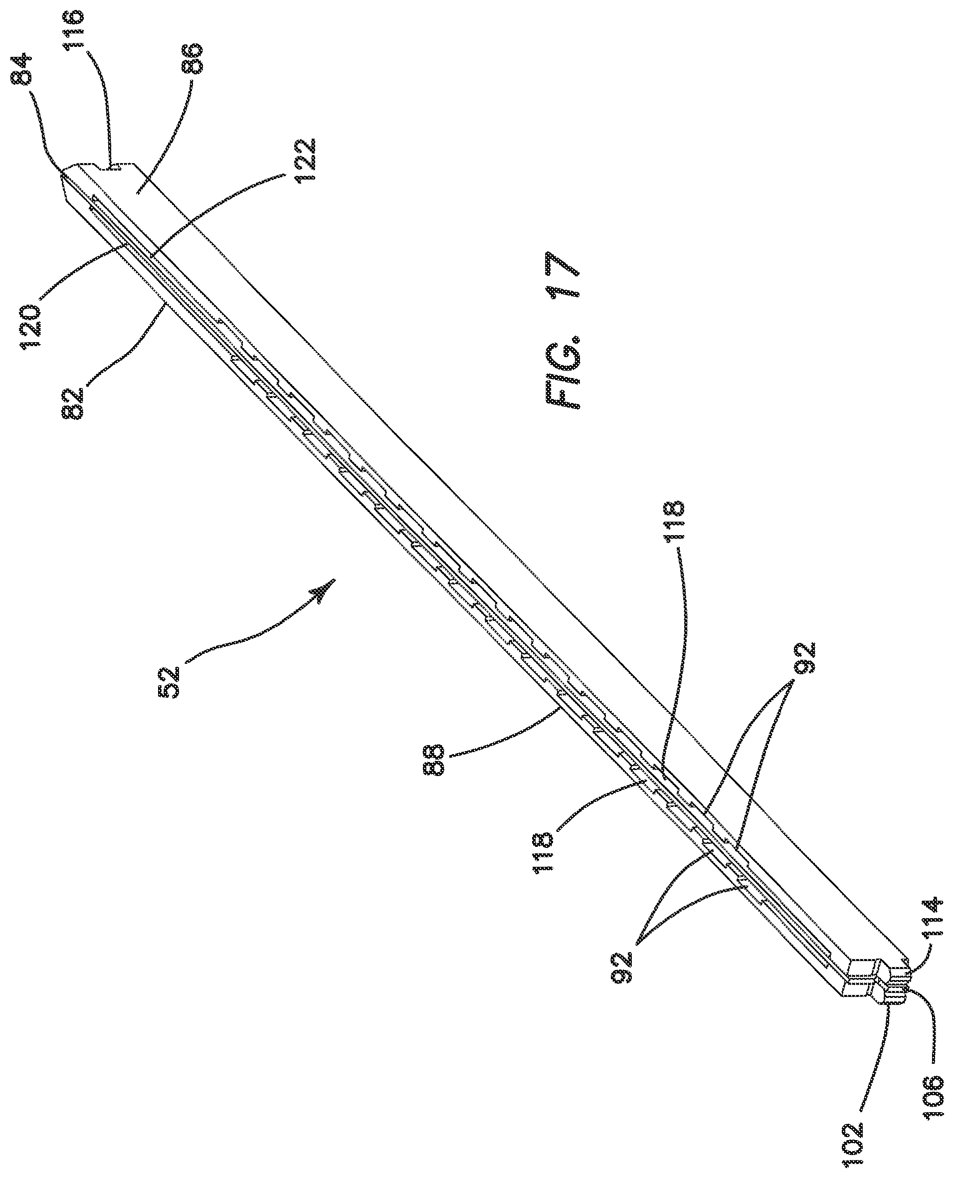 Patent US11812963 Figure 10 – Surgical stapler with partial pockets