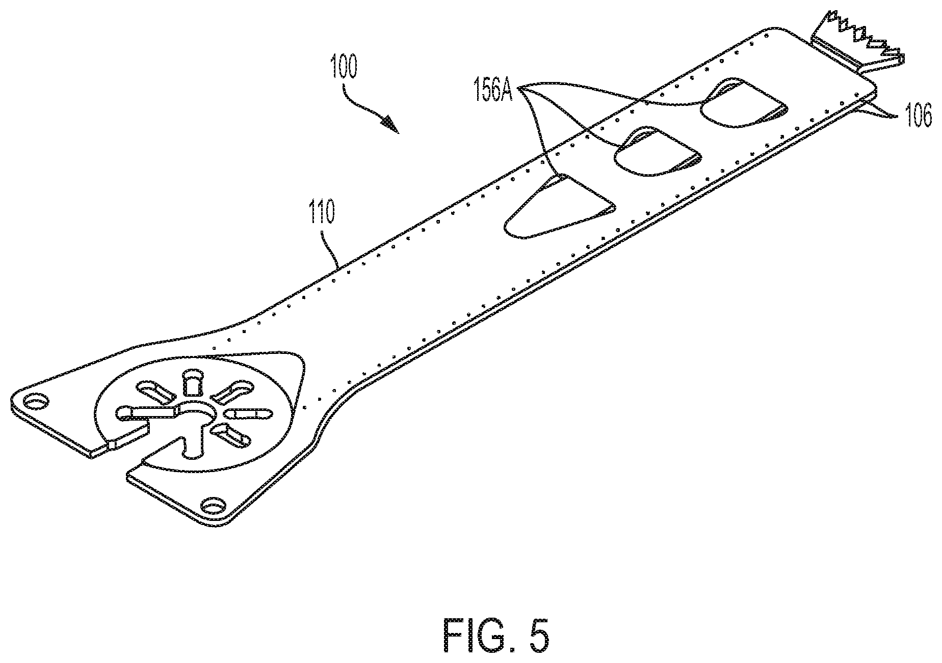 Patent US11812973 Figure 5 – Sheathed surgical saw blade with bearings