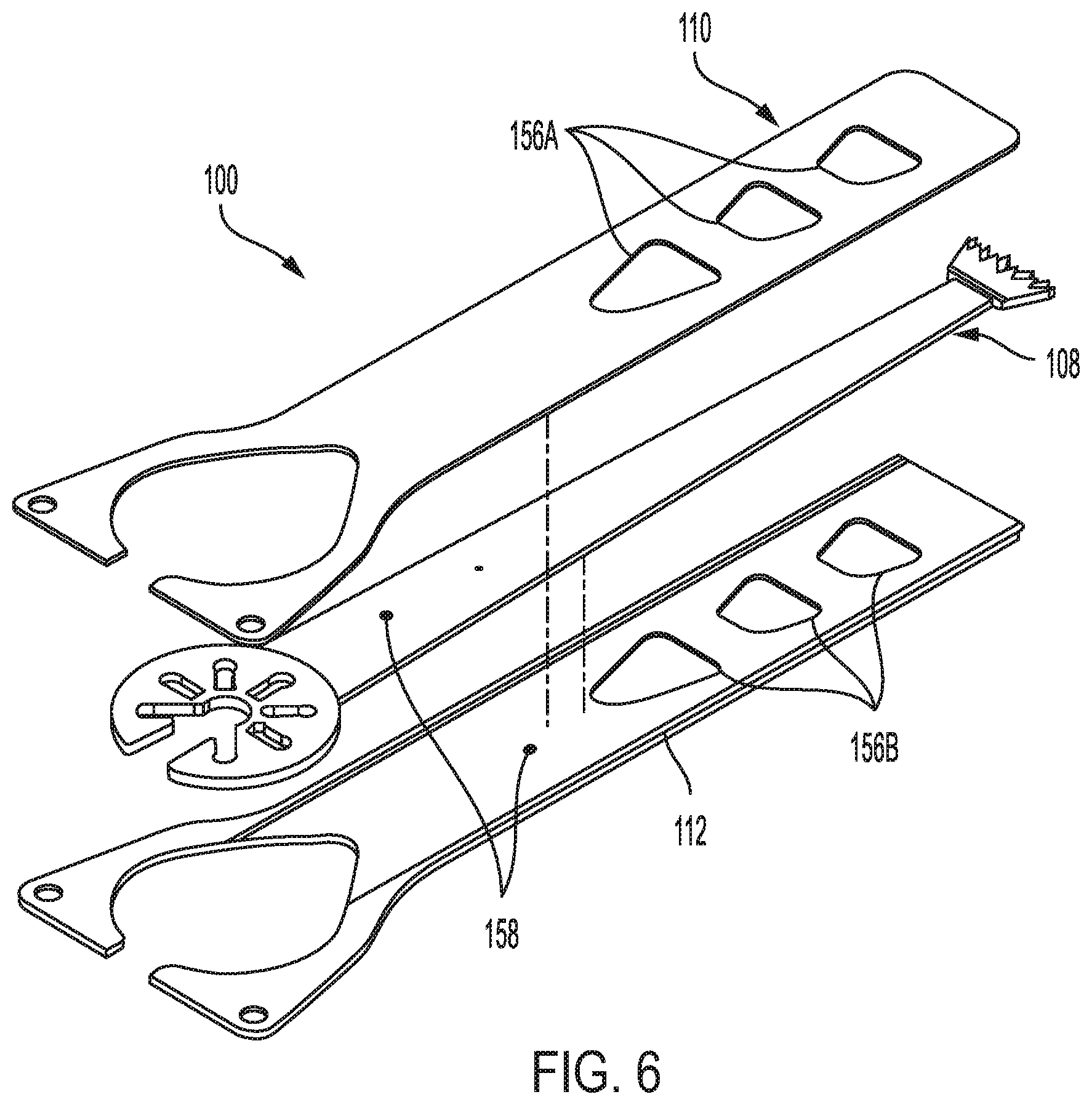 Patent US11812973 Figure 6 – Sheathed surgical saw blade with bearings