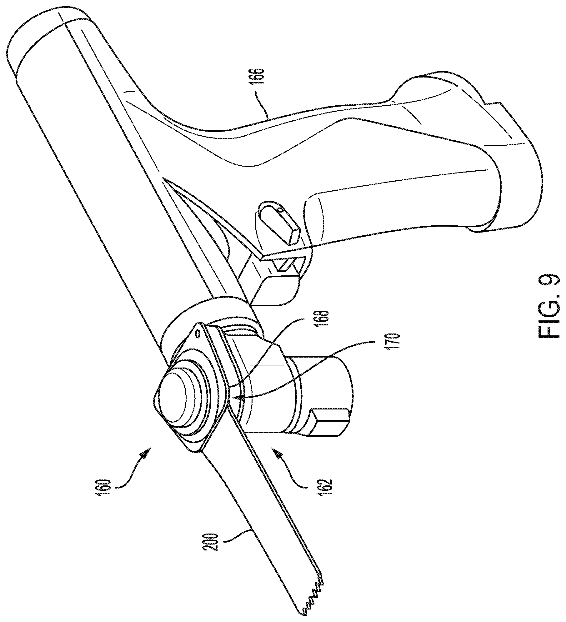 Patent US11812973 Figure 9 – Sheathed surgical saw blade with bearings