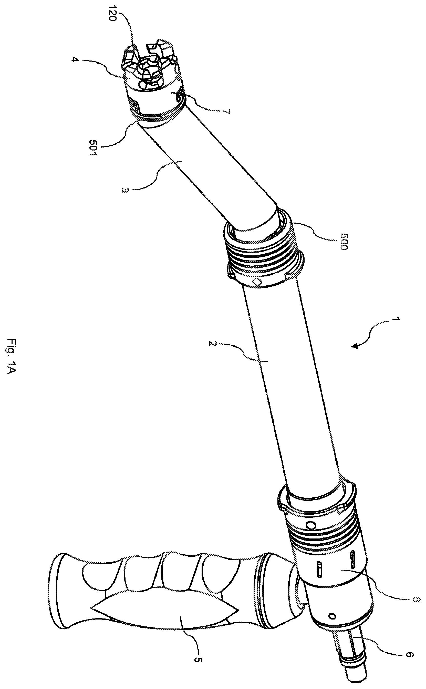 Patent US11812976 Figure 1 – Offset reamer driver with remote release mechanism