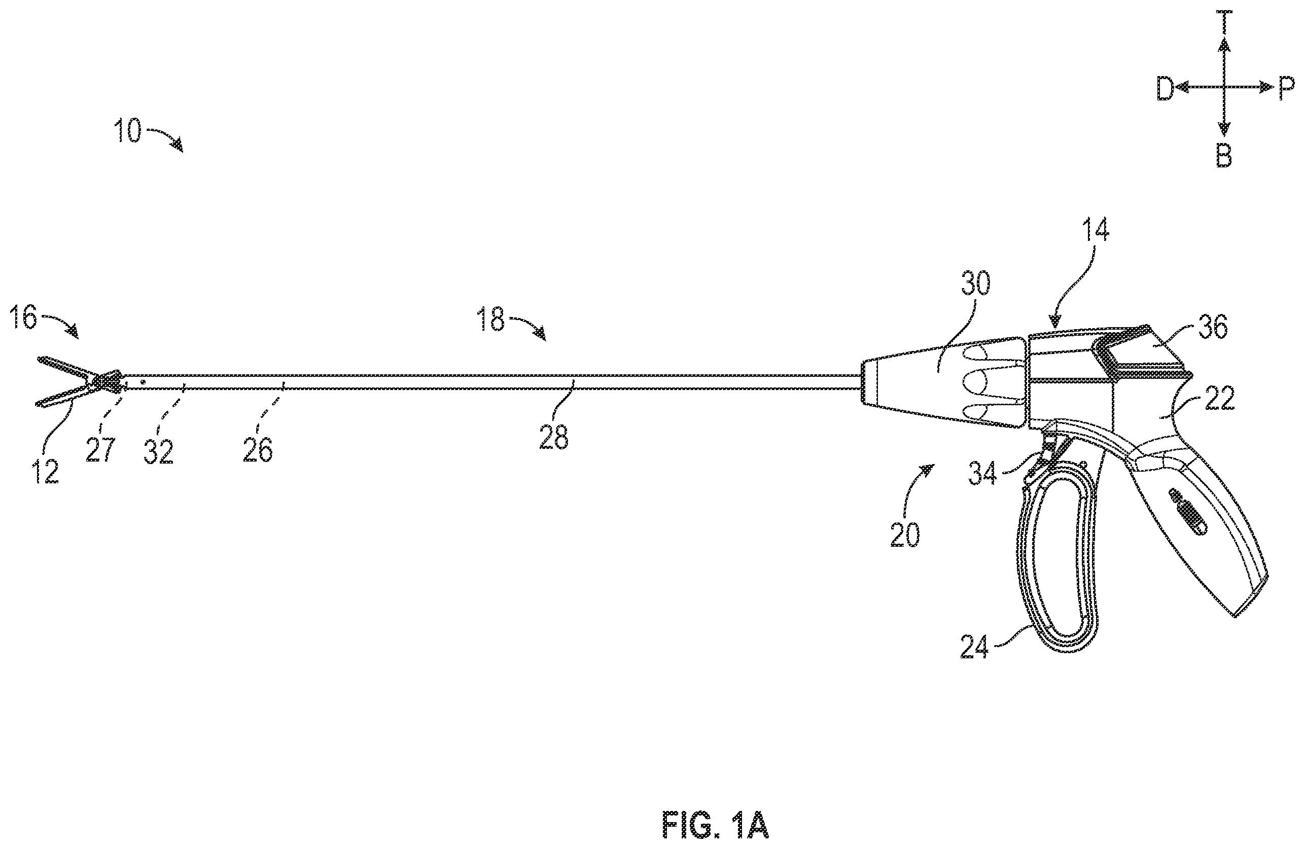 Patent US11812983 Figure 1 – Forceps with two-part drive bar
