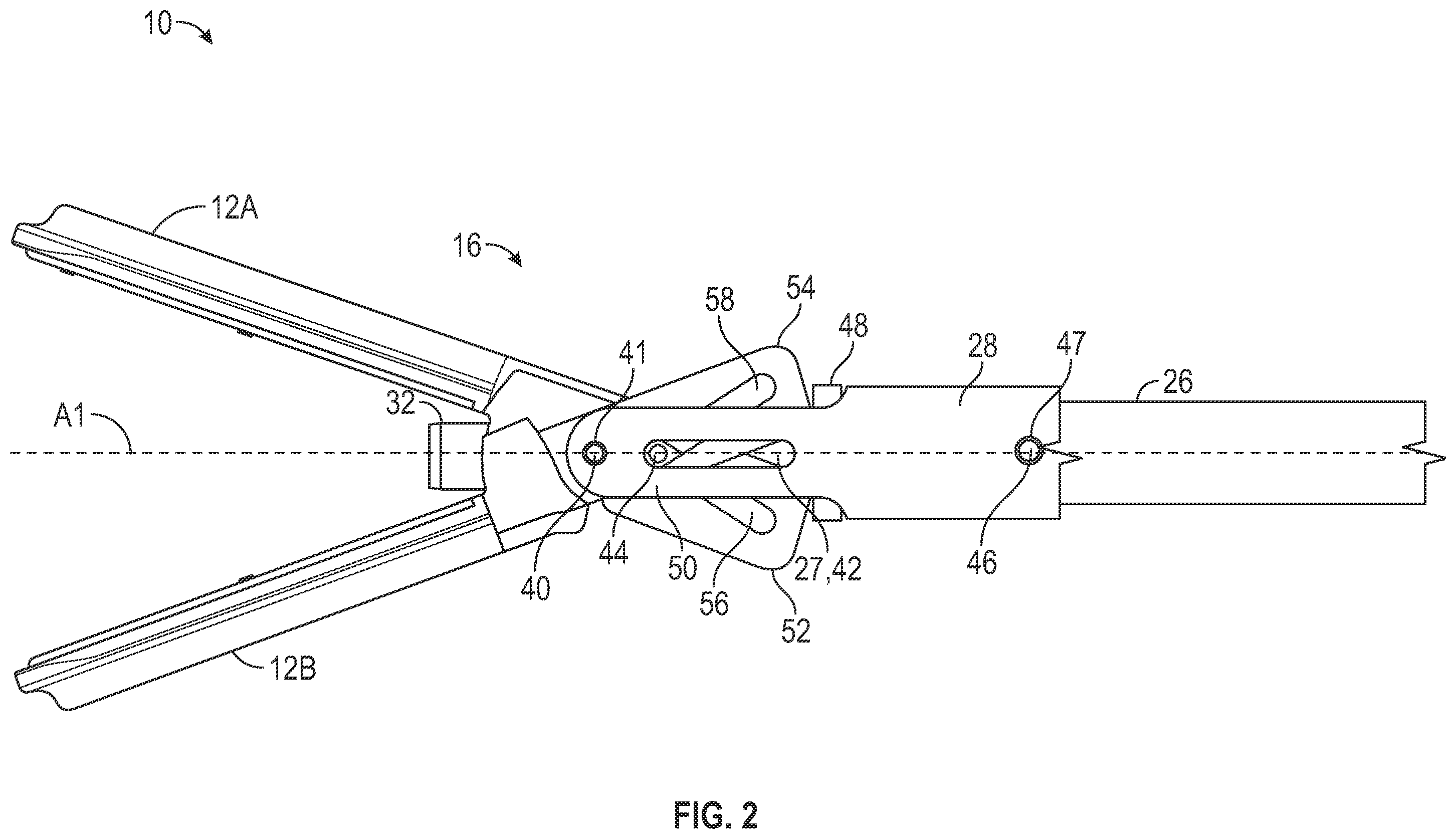 Patent US11812983 Figure 3 – Forceps with two-part drive bar