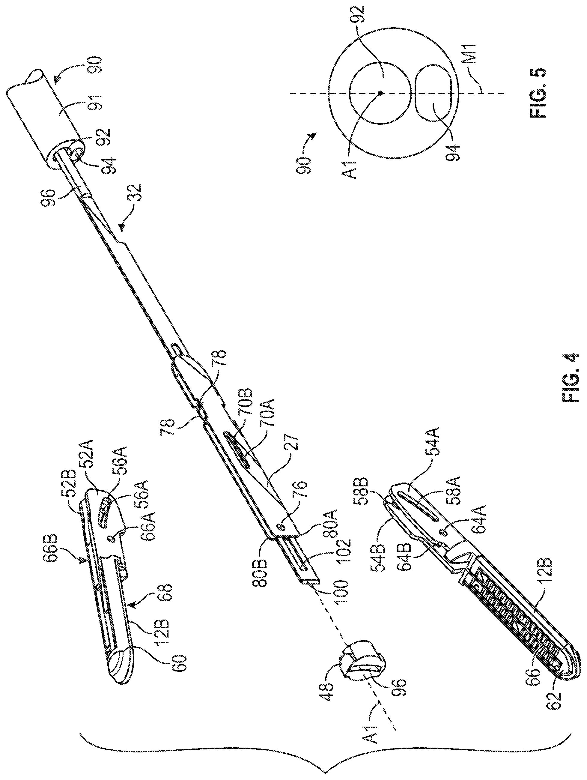 Patent US11812983 Figure 5 – Forceps with two-part drive bar