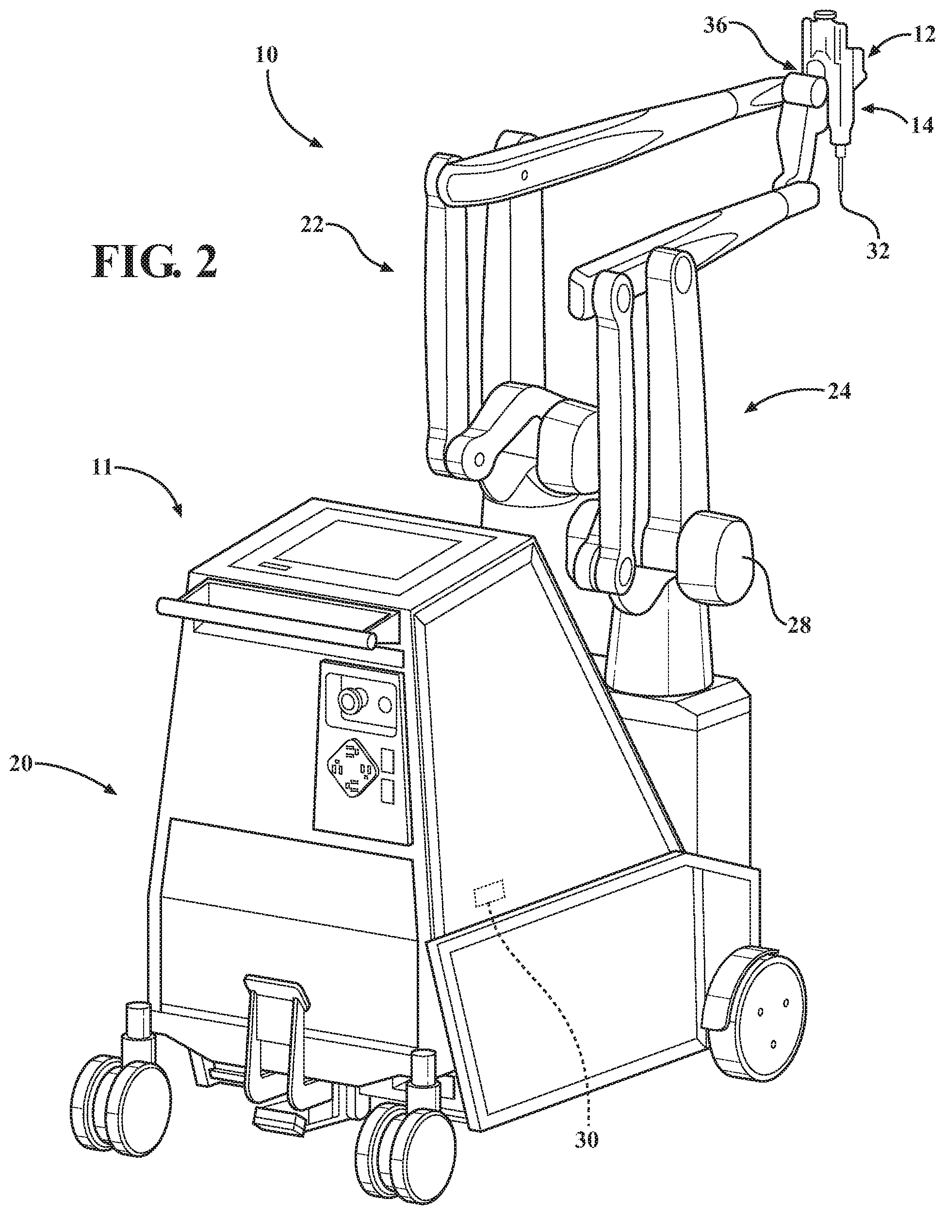 Patent US11812984 Figure 2 – End effector of a surgical robotic manipulator including a grip sensing mechanism for manual operation of the end effector