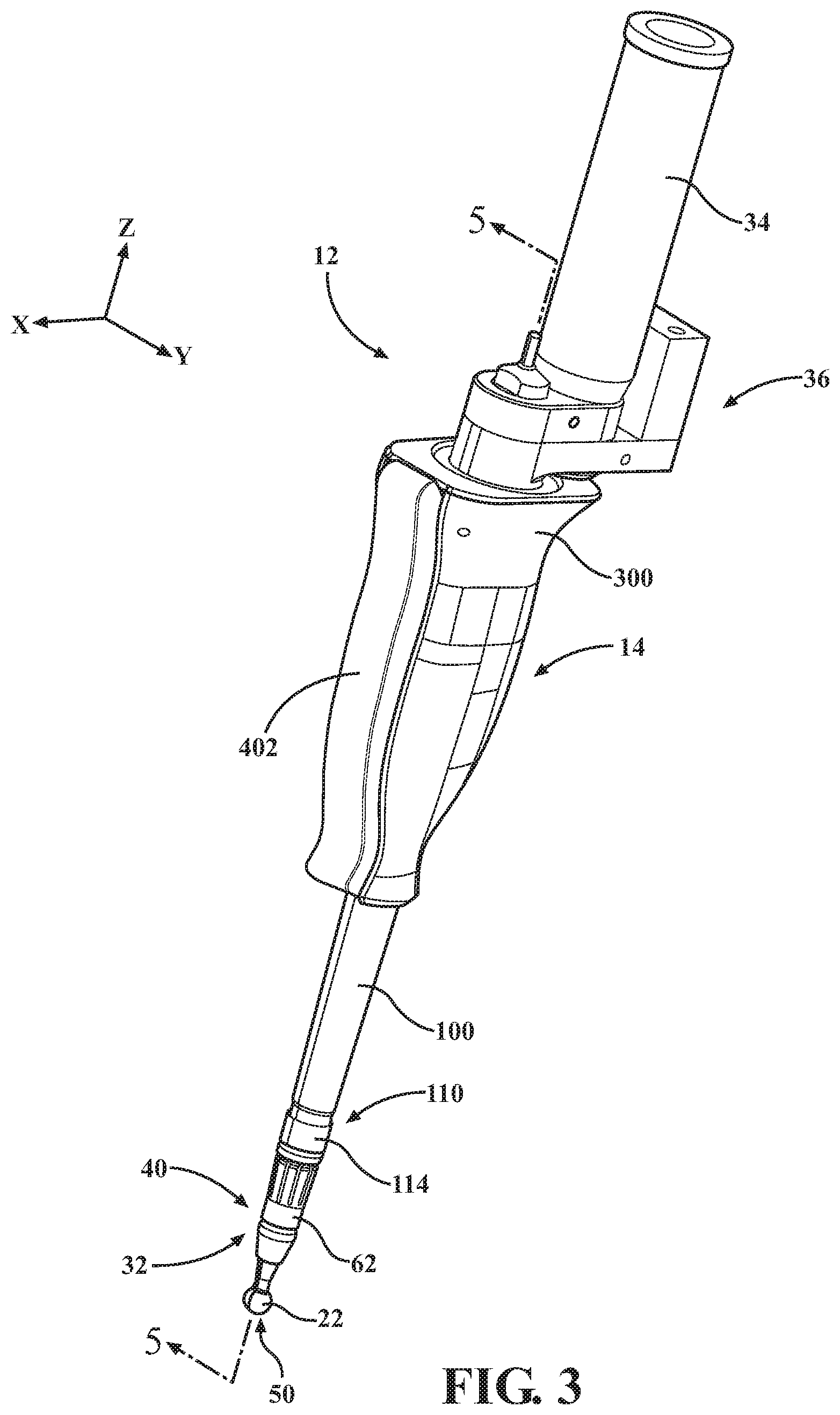Patent US11812984 Figure 3 – End effector of a surgical robotic manipulator including a grip sensing mechanism for manual operation of the end effector