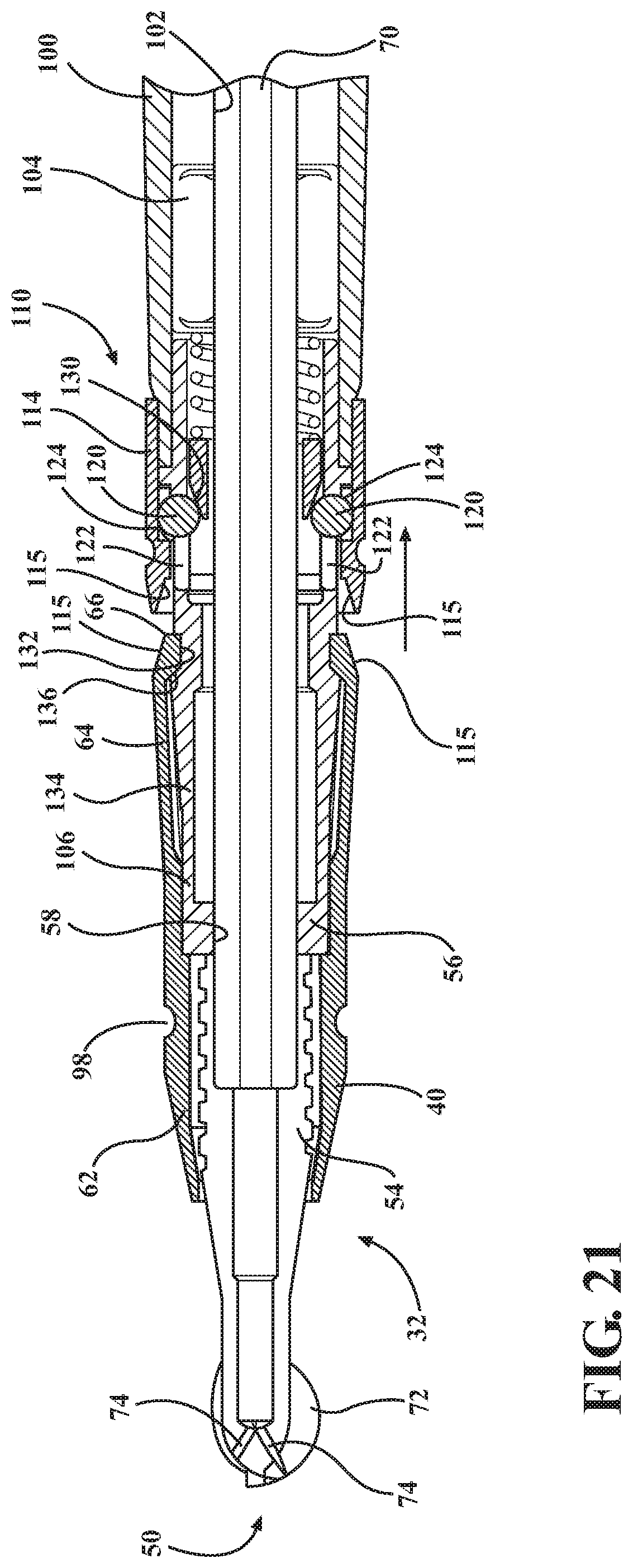 Patent US11812984 Figure 14 – End effector of a surgical robotic manipulator including a grip sensing mechanism for manual operation of the end effector