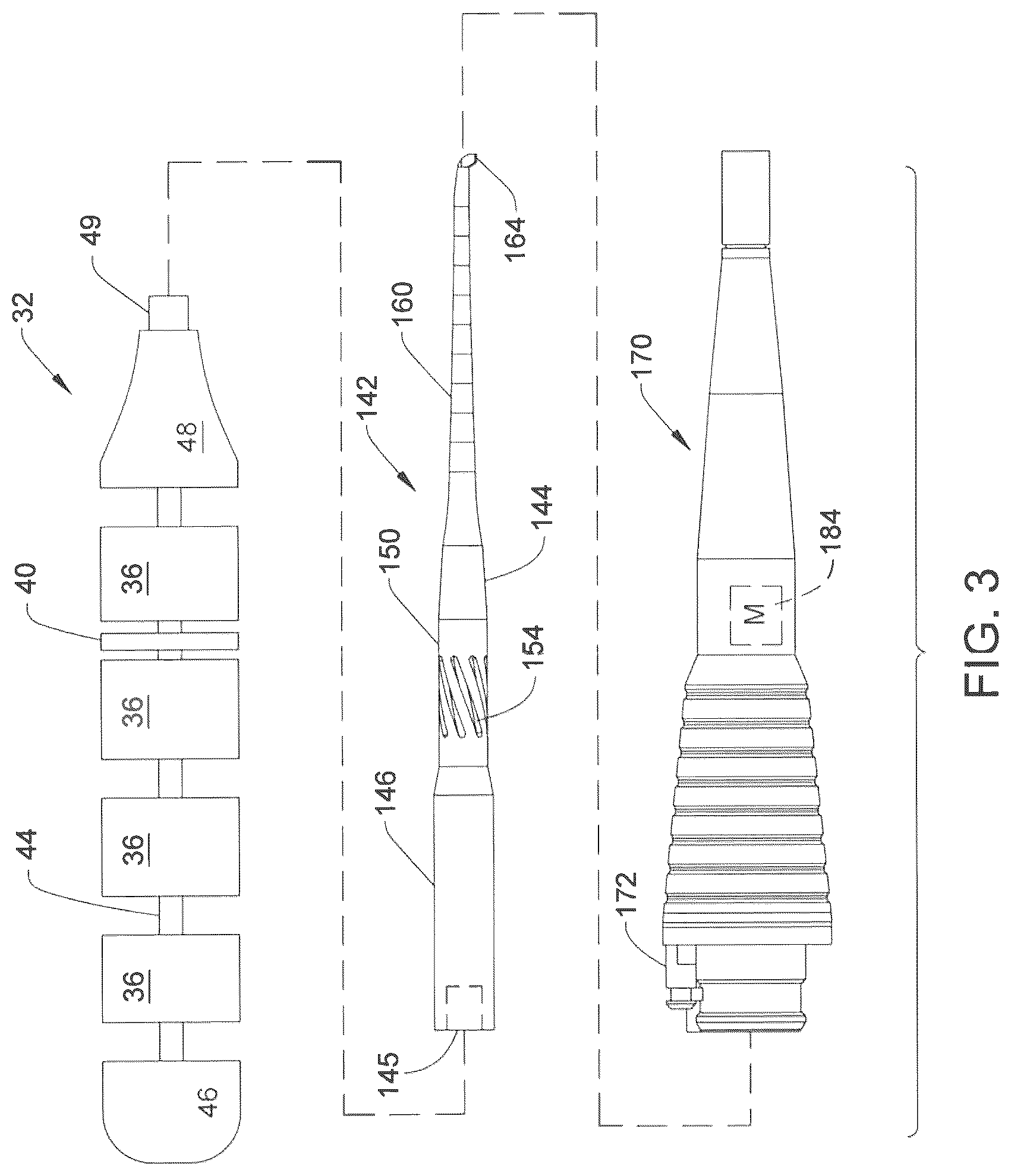 Patent US11812986 Figure 3 – Ultrasonic surgical tool system including a tip capable of simultaneous longitudinal and torsional movement and a console capable of applying a drive signal to the tip so the tip engages in substantially torsional oscillations