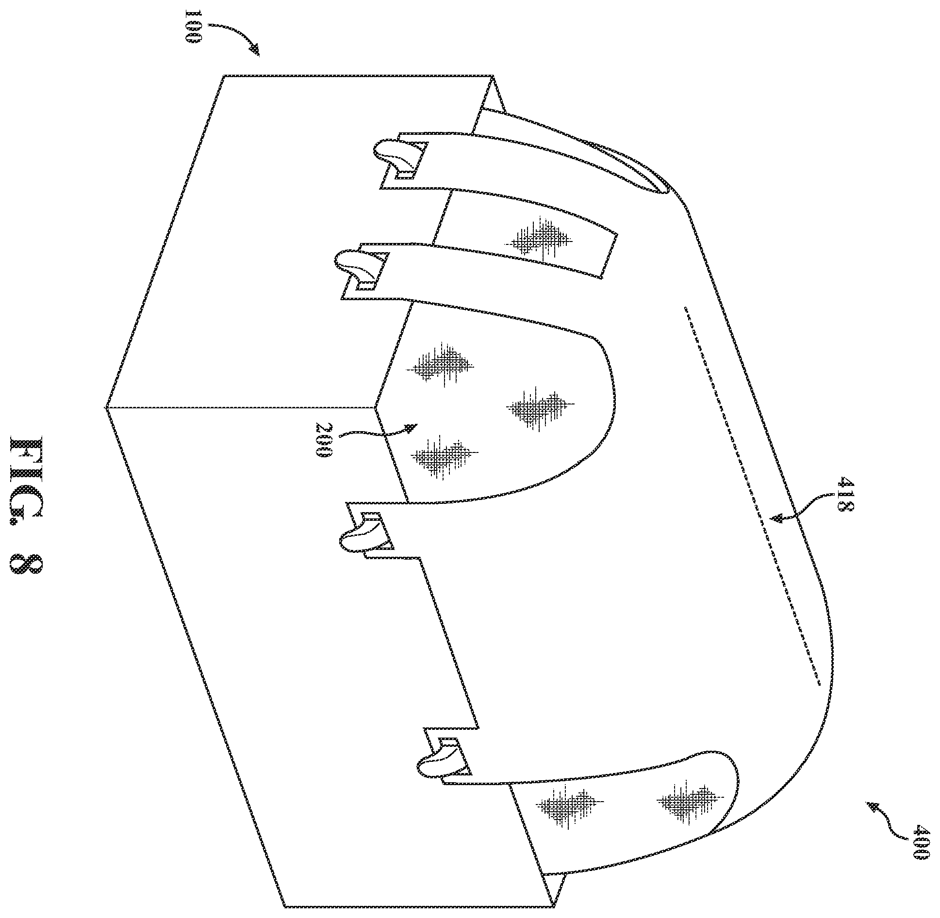 Patent US11814000 Figure 5 – Expandable deployment flaps for vehicular airbag systems