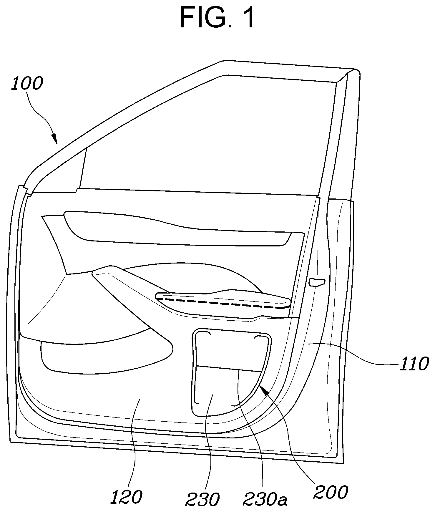 Patent US11814002 Figure 1 – Door-mounted air bag and control method for deploying same