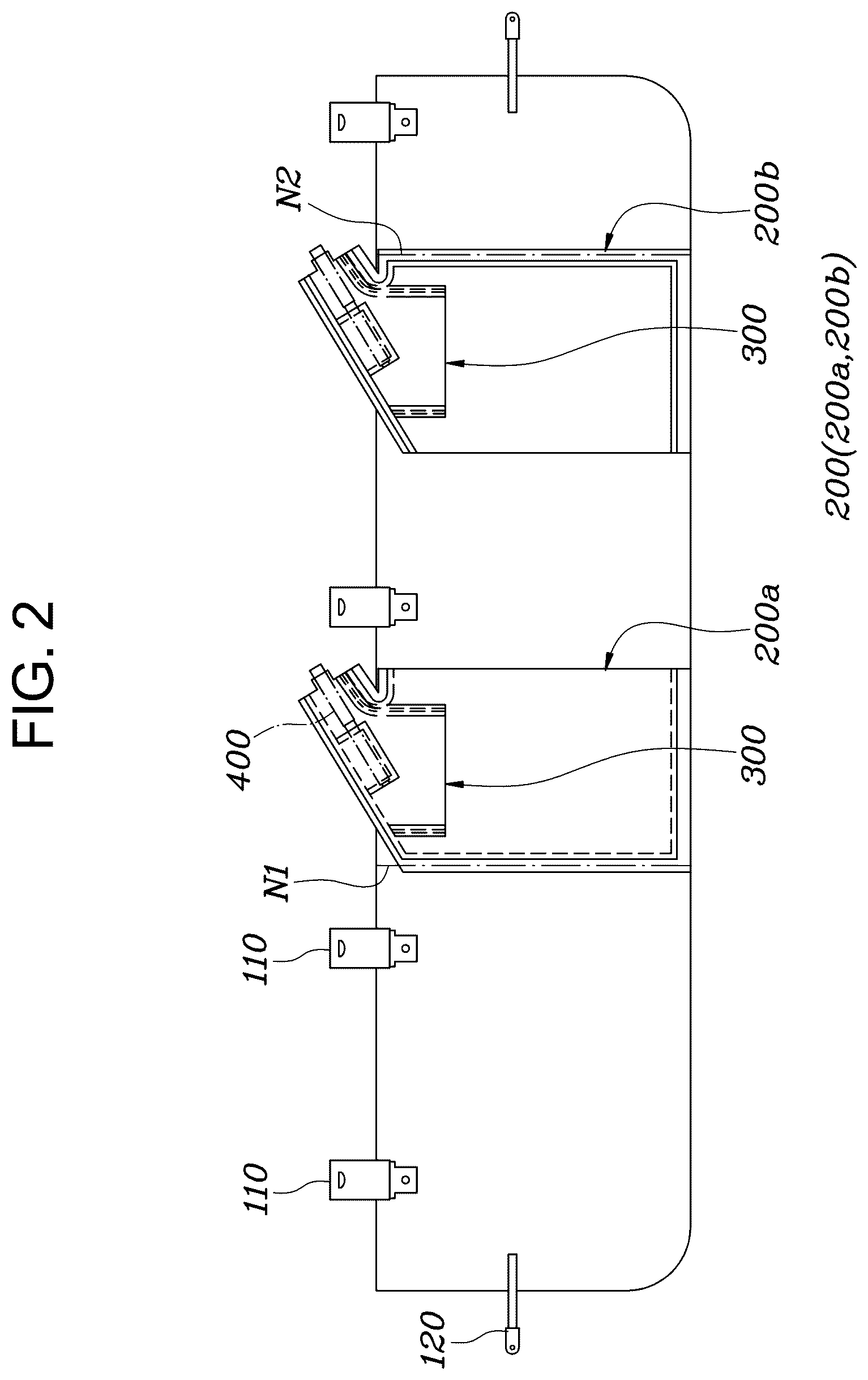 Patent US11814005 Figure 2 – Curtain airbag apparatus