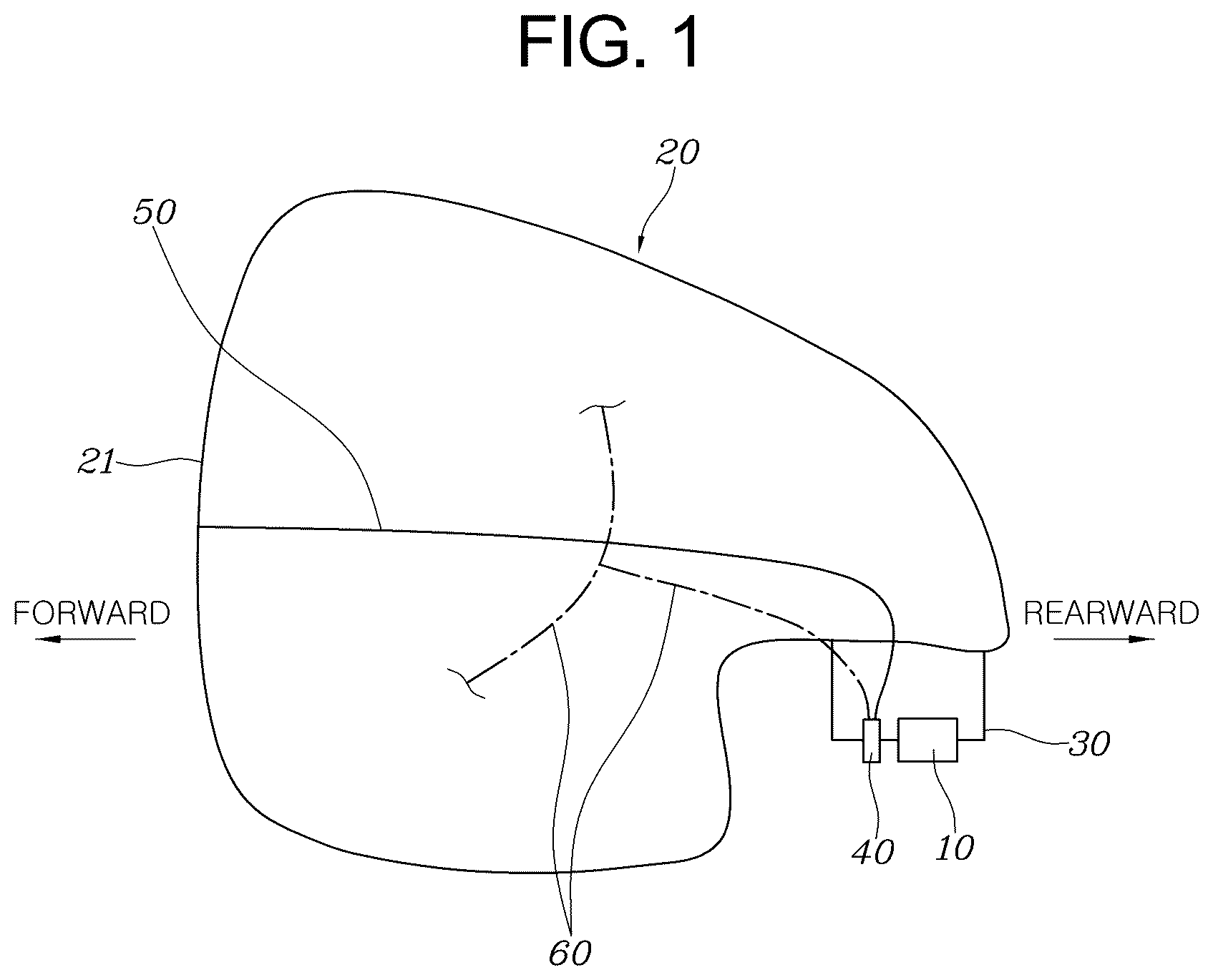 Patent US11814006 Figure 1 – Airbag apparatus for vehicle
