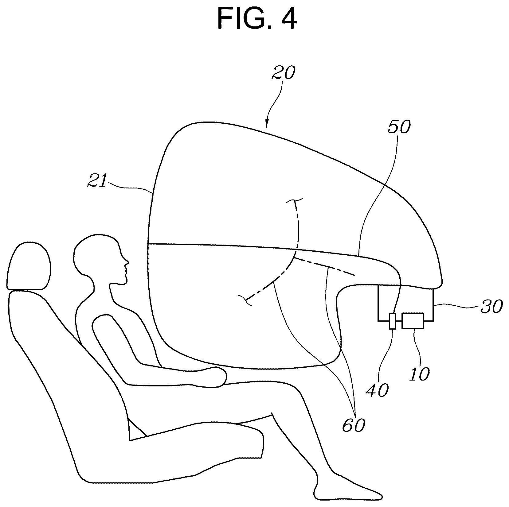 Patent US11814006 Figure 4 – Airbag apparatus for vehicle