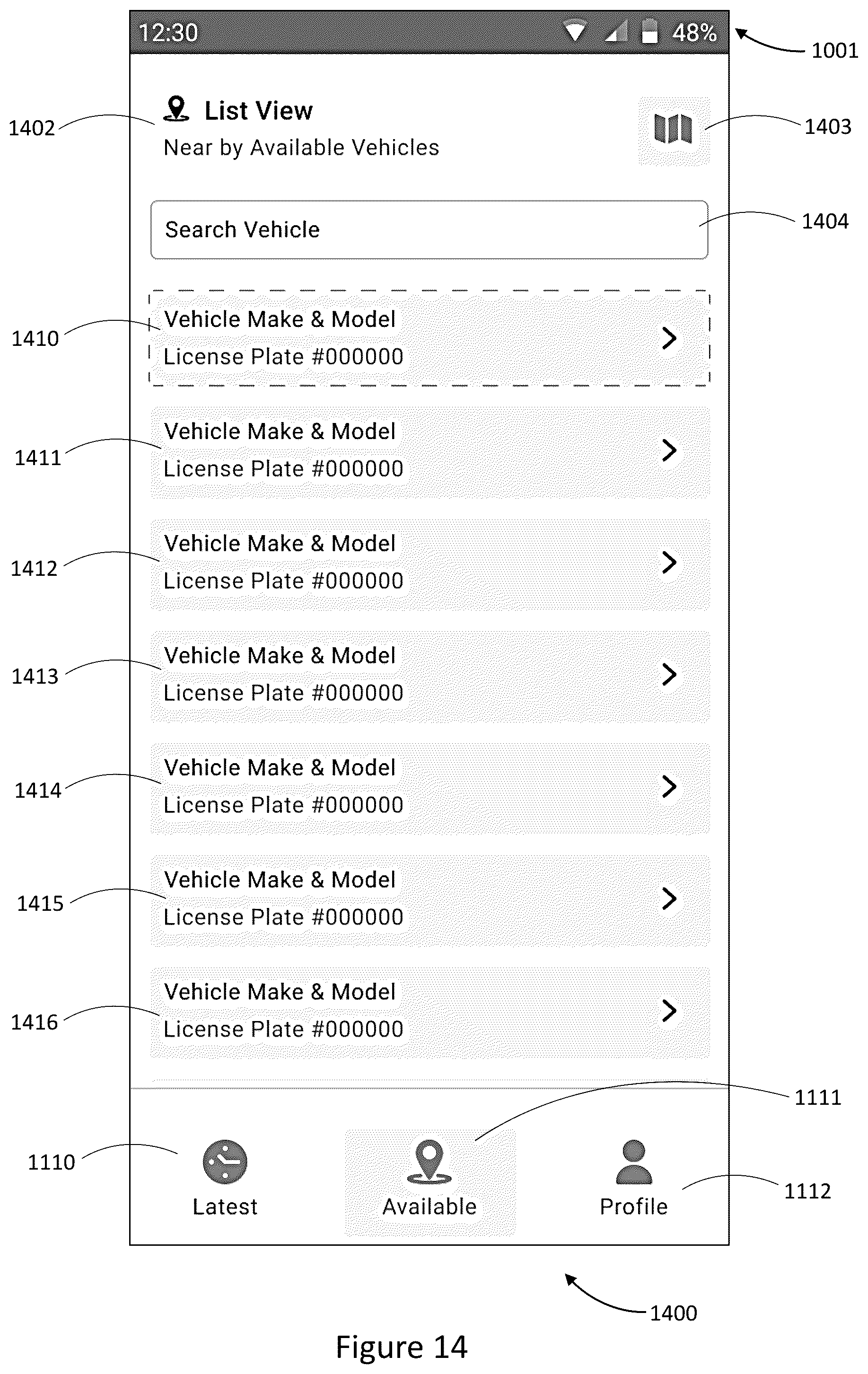 Patent US11814010 Figure 12 – Devices for shared vehicle access