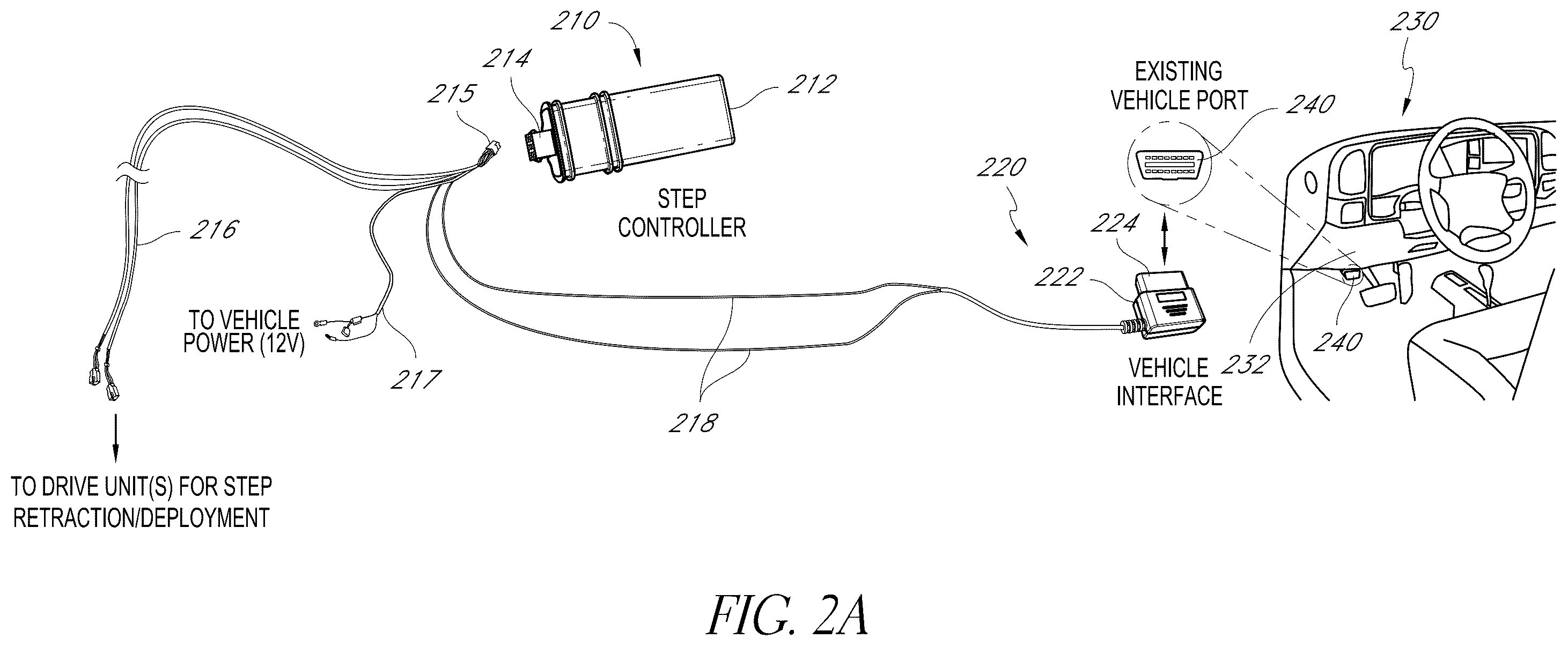 Patent US11814011 Figure 3 – Automated retractable vehicle step