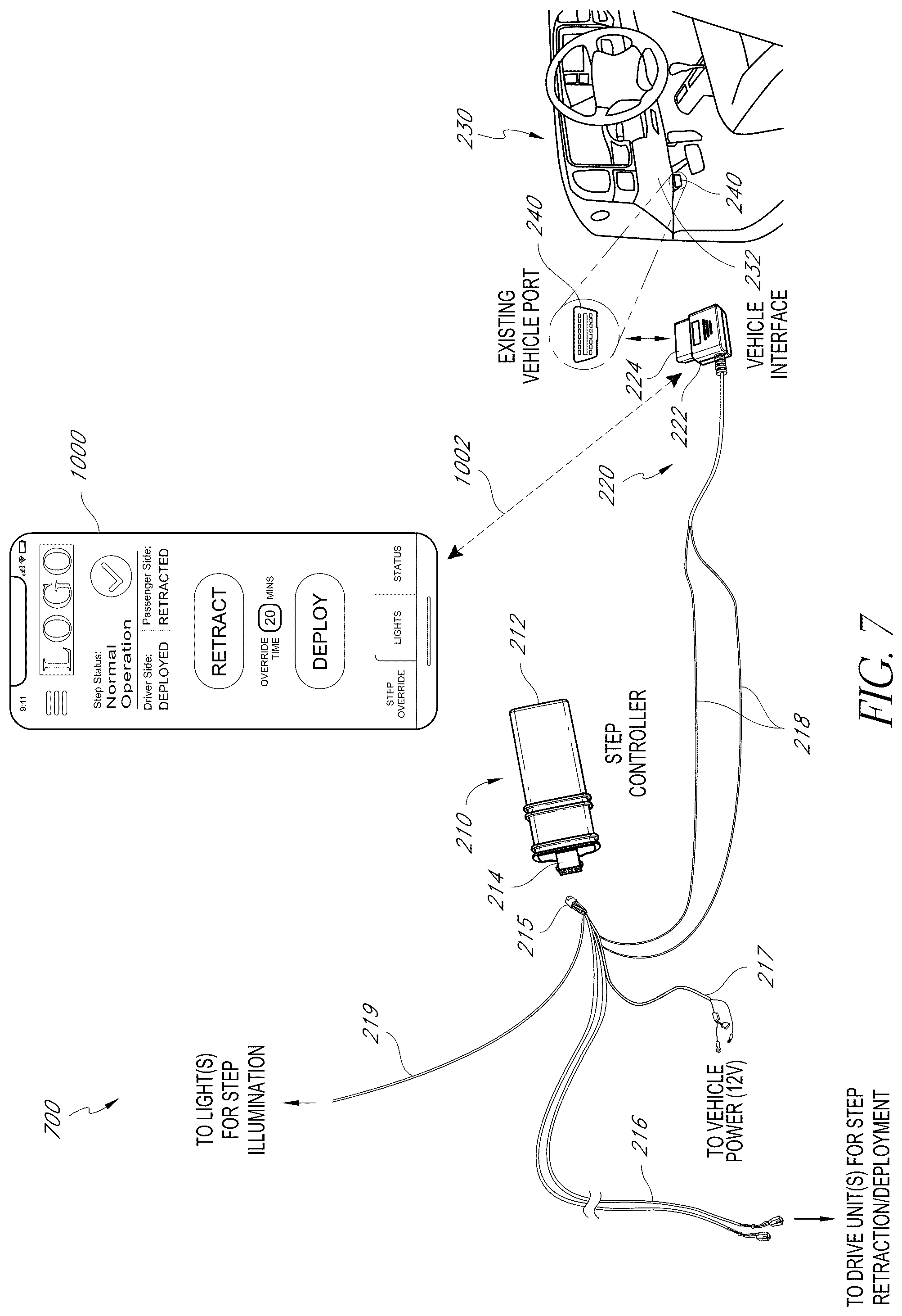 Patent US11814011 Figure 12 – Automated retractable vehicle step
