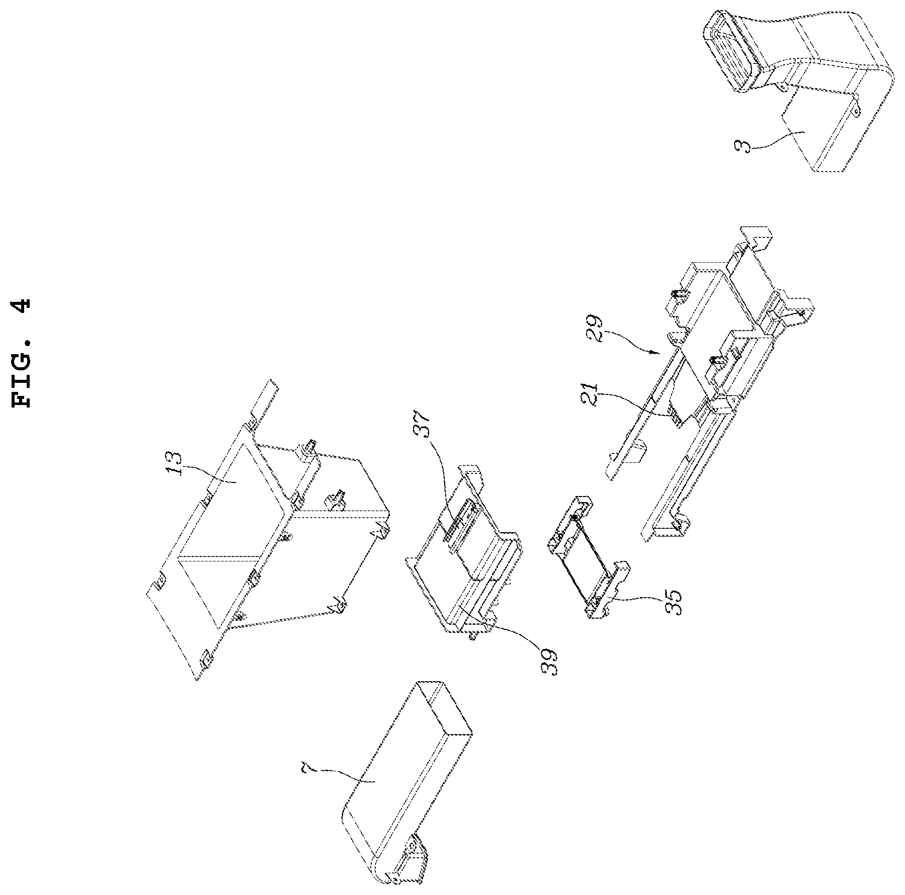 Patent US11814012 Figure 4 – Moving console for vehicle