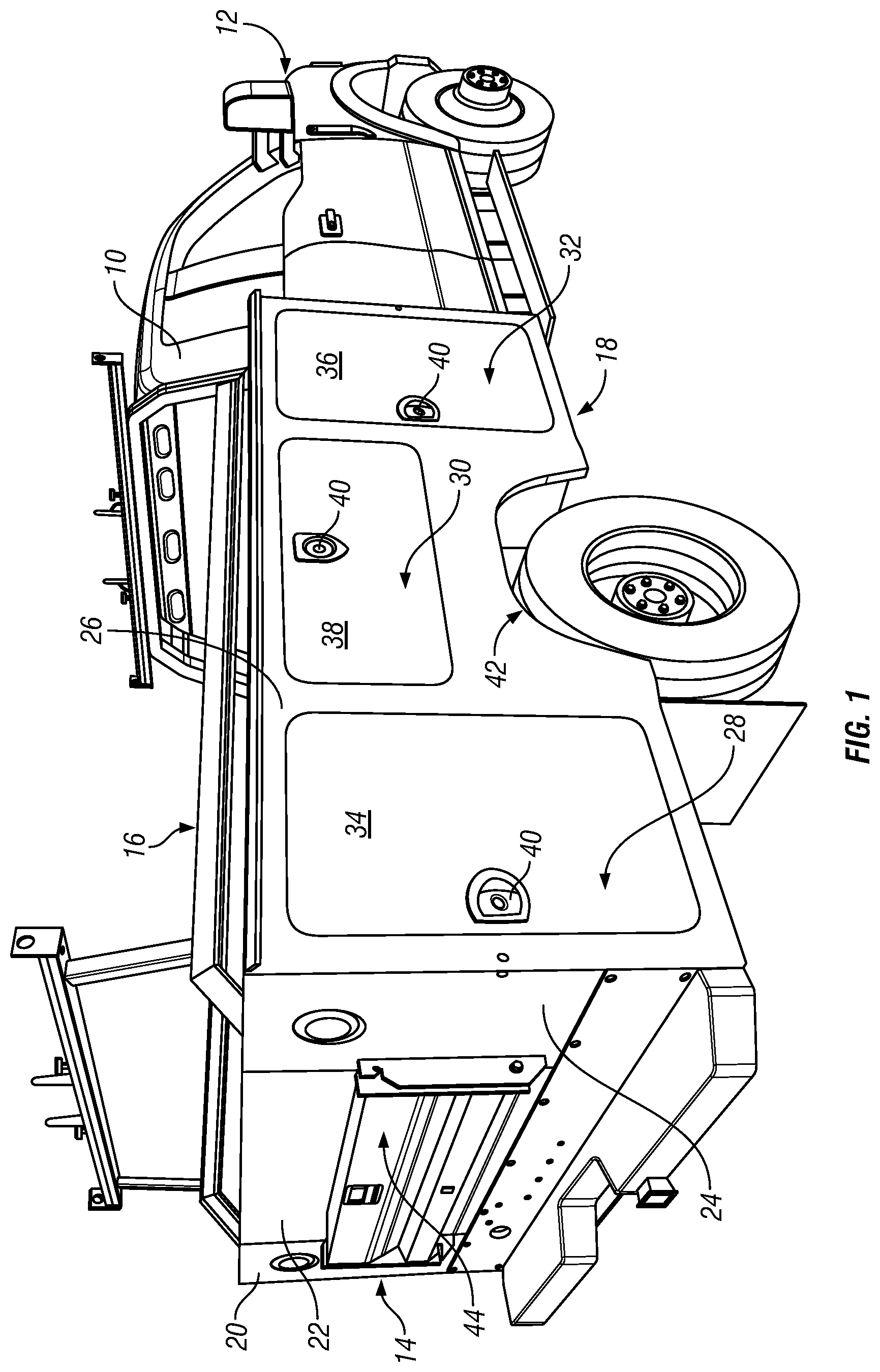 Patent US11814015 Figure 1 – Truck service body