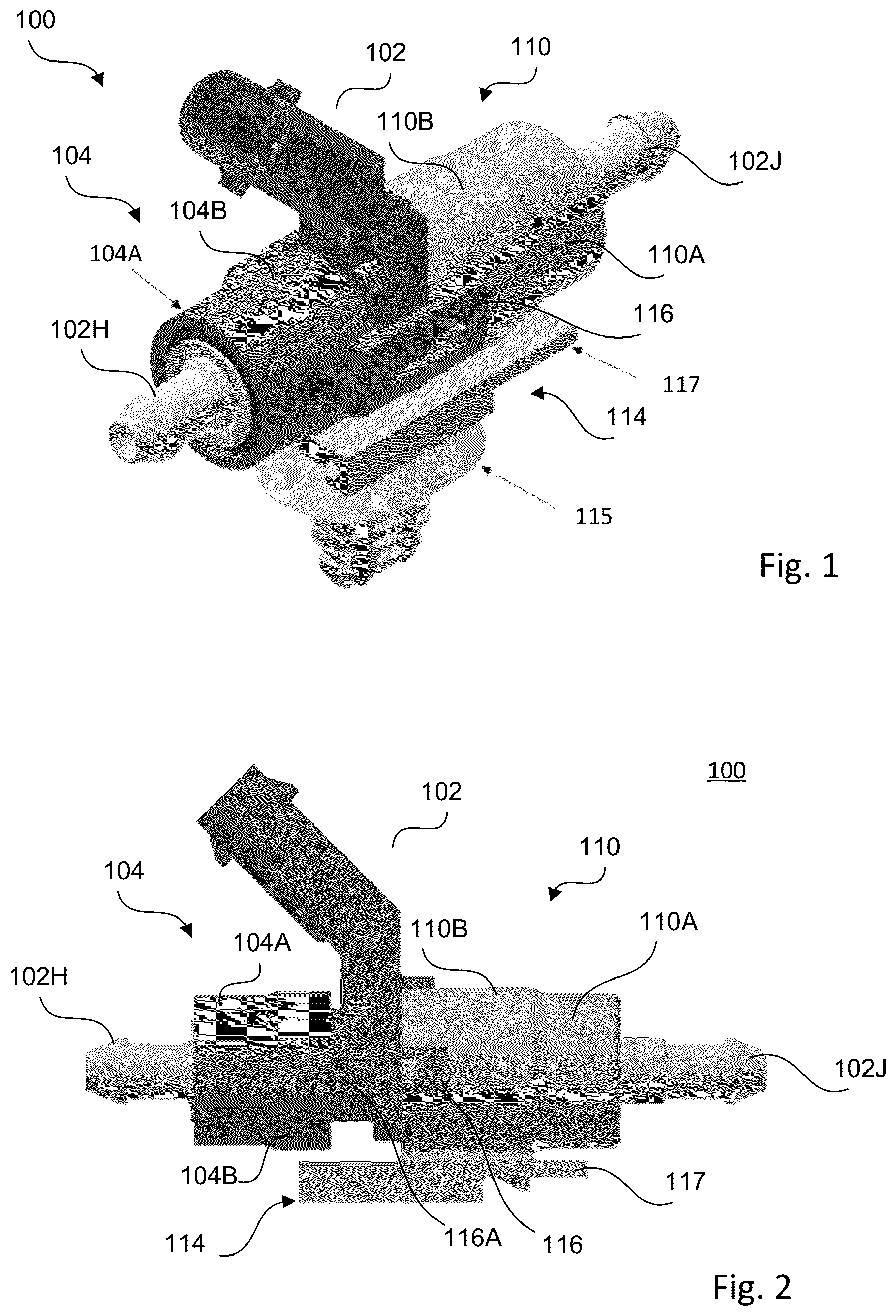 Patent US11814016 Figure 1 – Vehicle camera and sensor wash valve assembly