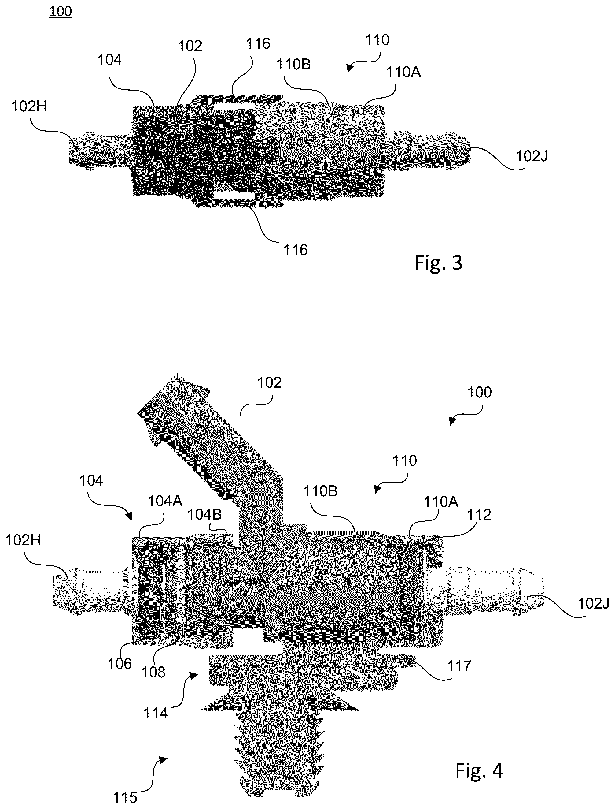 Patent US11814016 Figure 2 – Vehicle camera and sensor wash valve assembly