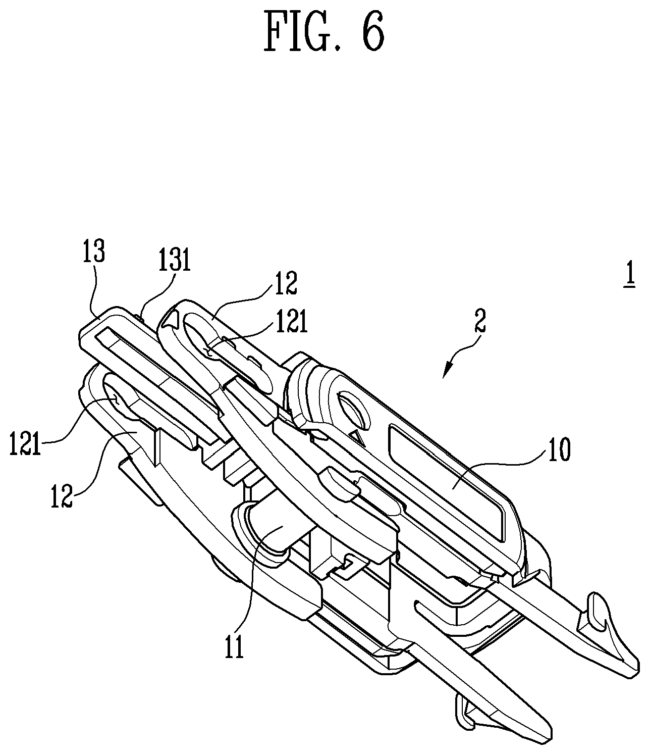 Patent US11814018 Figure 5 – Connecting apparatus for wiper, wiper blade assembly, and wiper device