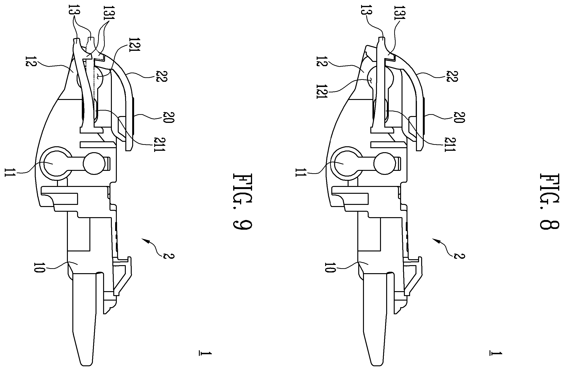 Patent US11814018 Figure 7 – Connecting apparatus for wiper, wiper blade assembly, and wiper device