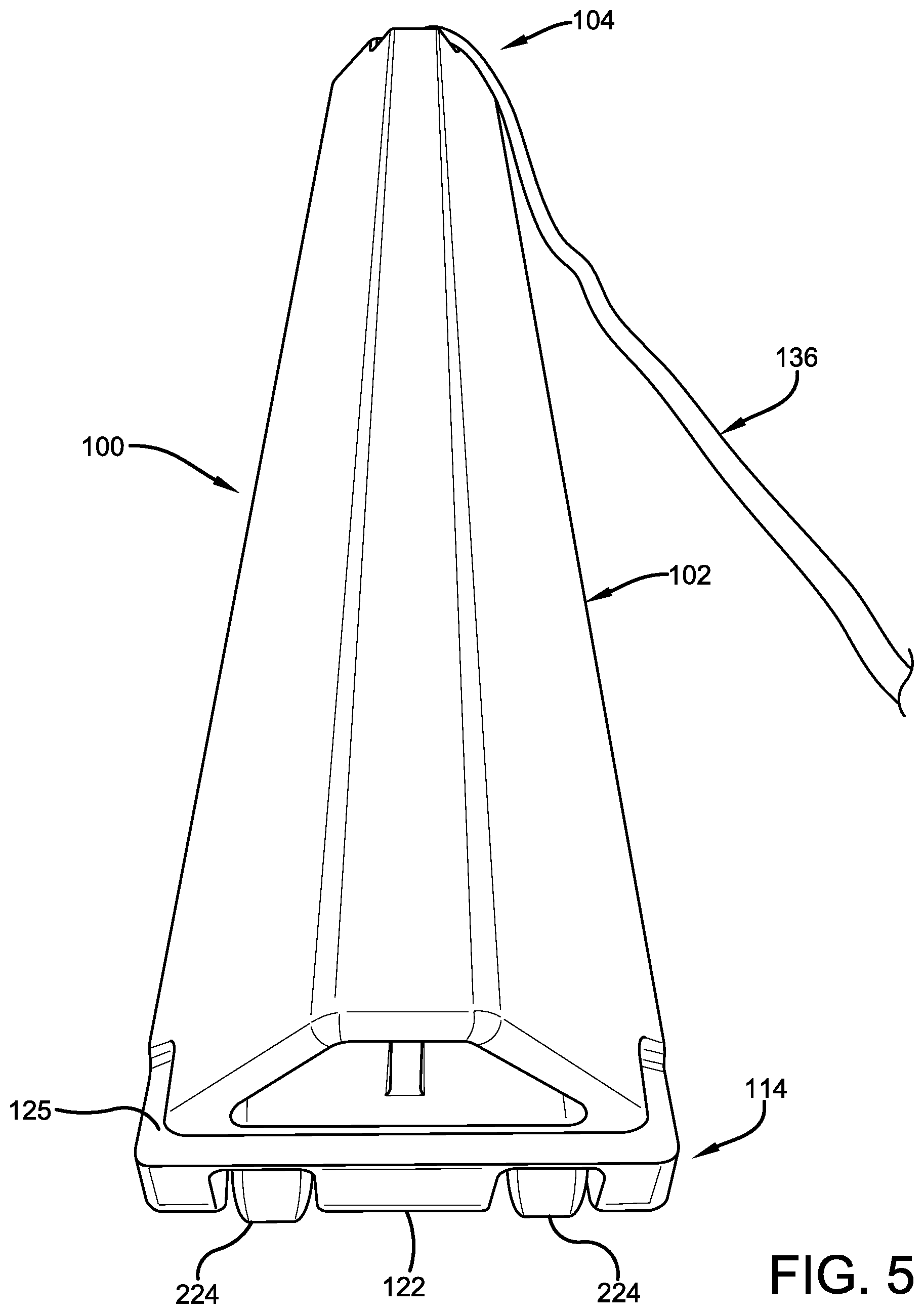 Patent US11814025 Figure 5 – Wheel chock