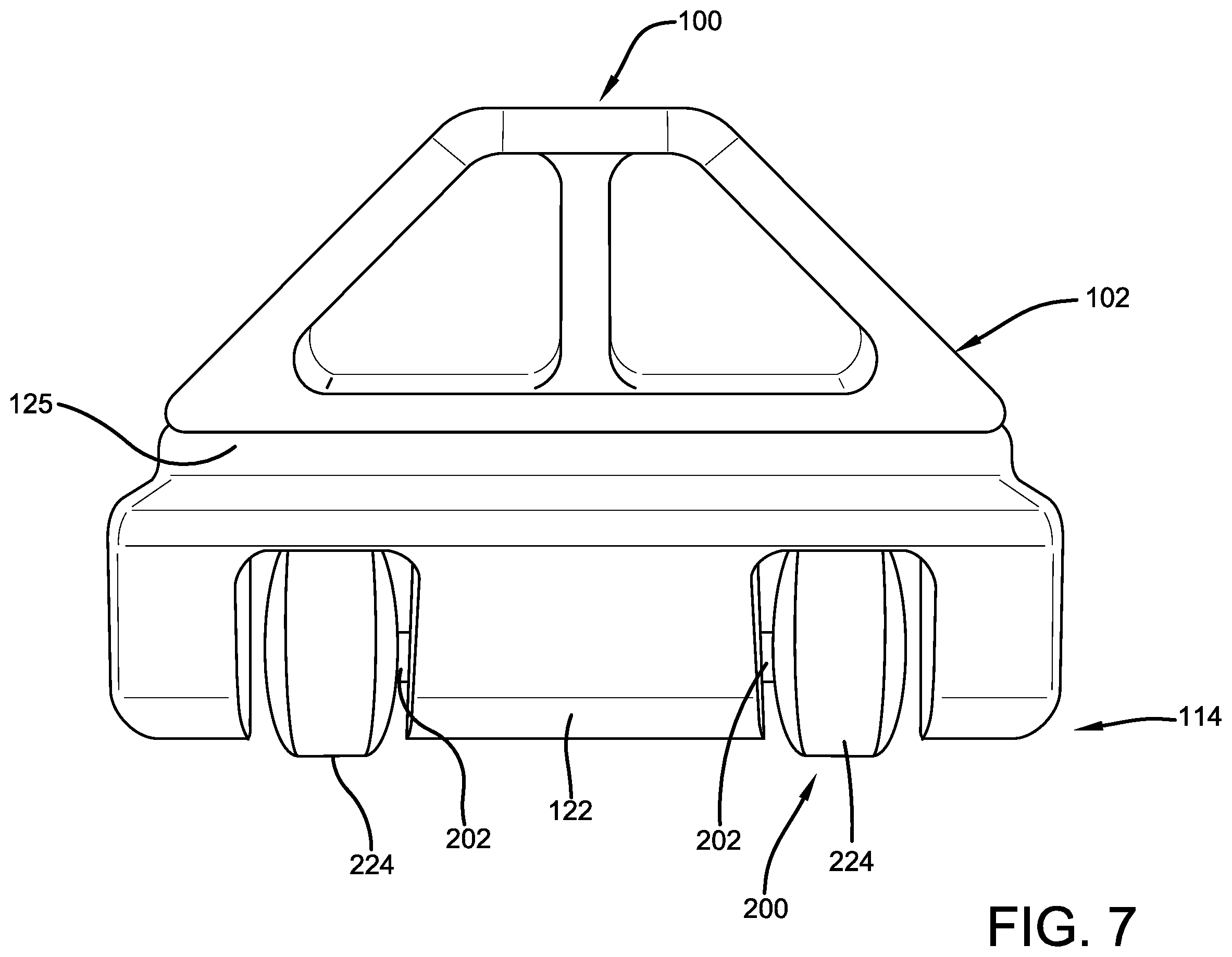 Patent US11814025 Figure 7 – Wheel chock