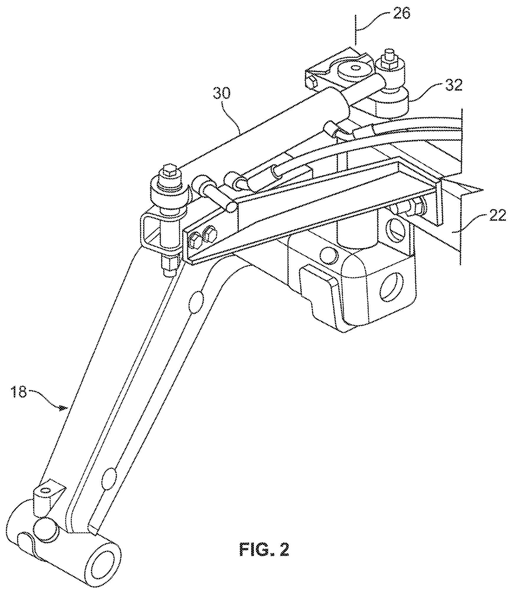 Patent US11814029 Figure 2 – Caster wheel orientation sensor assembly