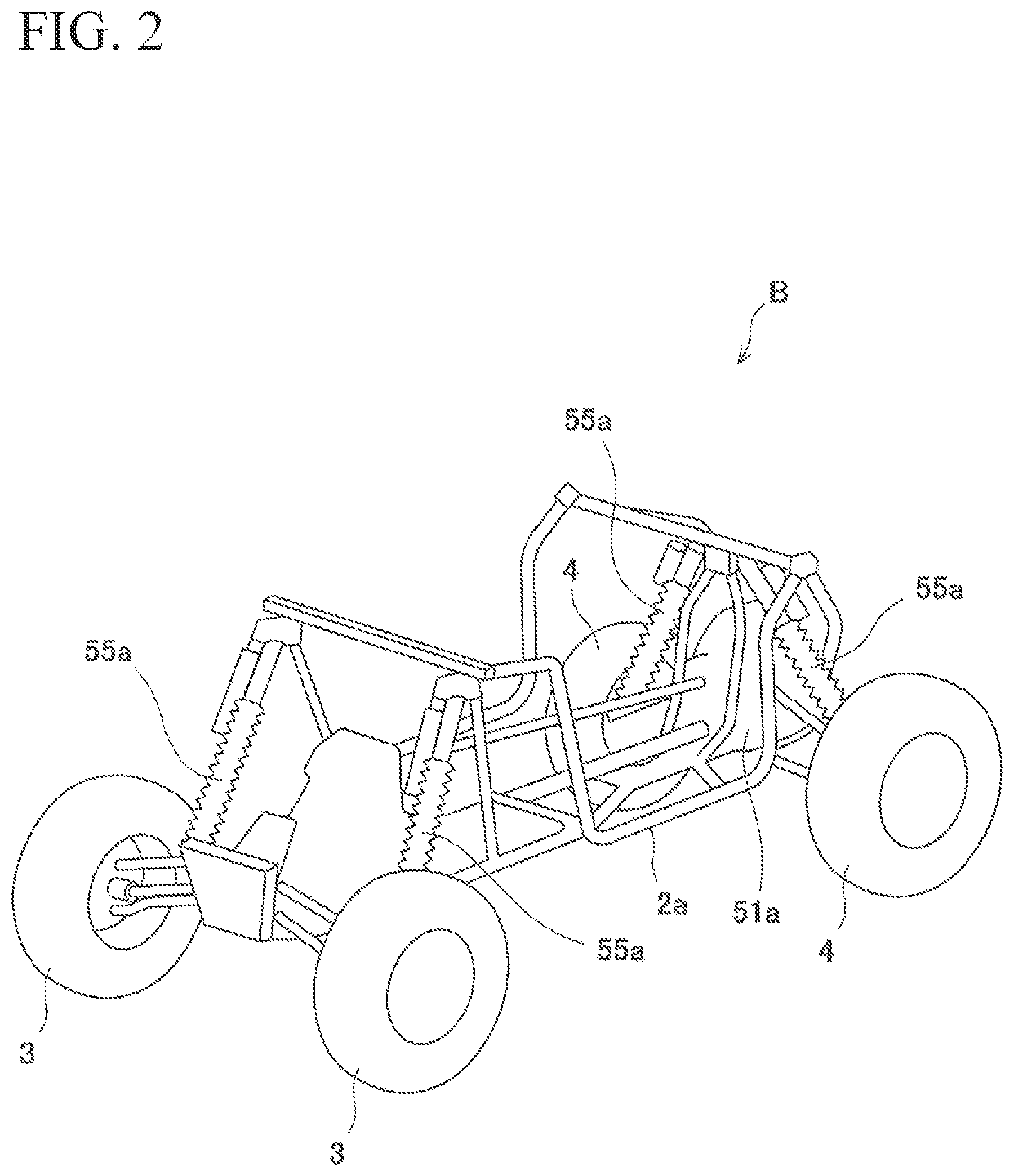 Patent US11814037 Figure 2 – Rough terrain vehicle and storage medium