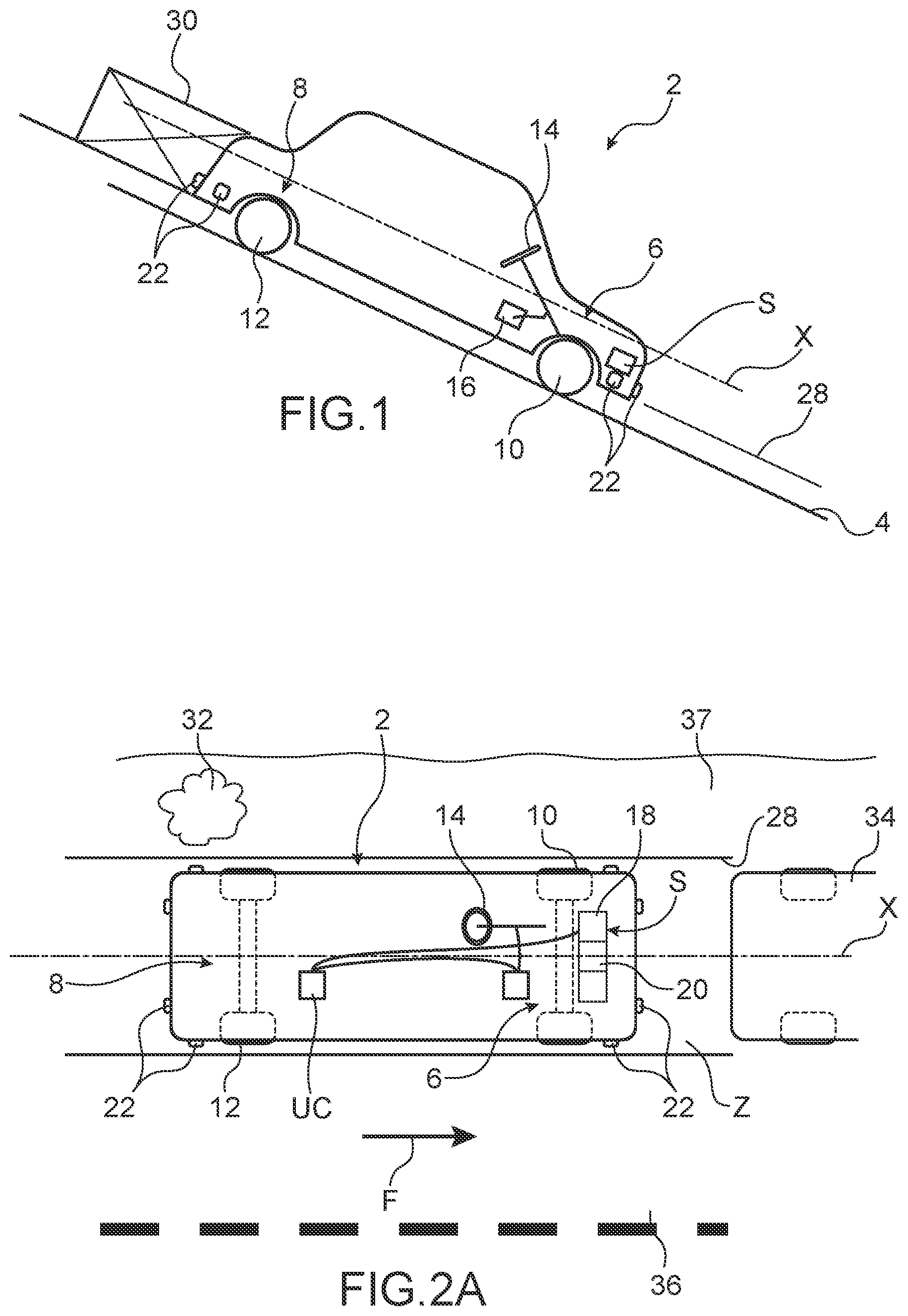 Patent US11814038 — System for securing the parking of a motor vehicle — Figure 1