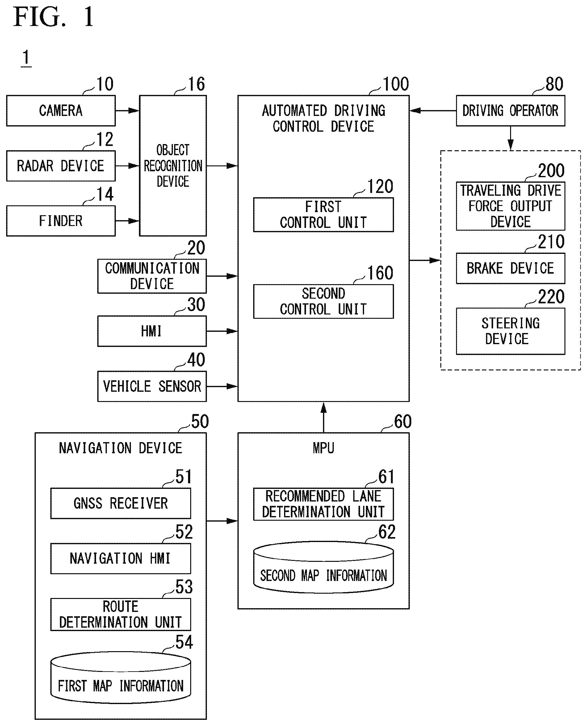 Patent US11814041 Figure 1 – Vehicle control device, vehicle control method, and storage medium that performs risk calculation for traffic participant