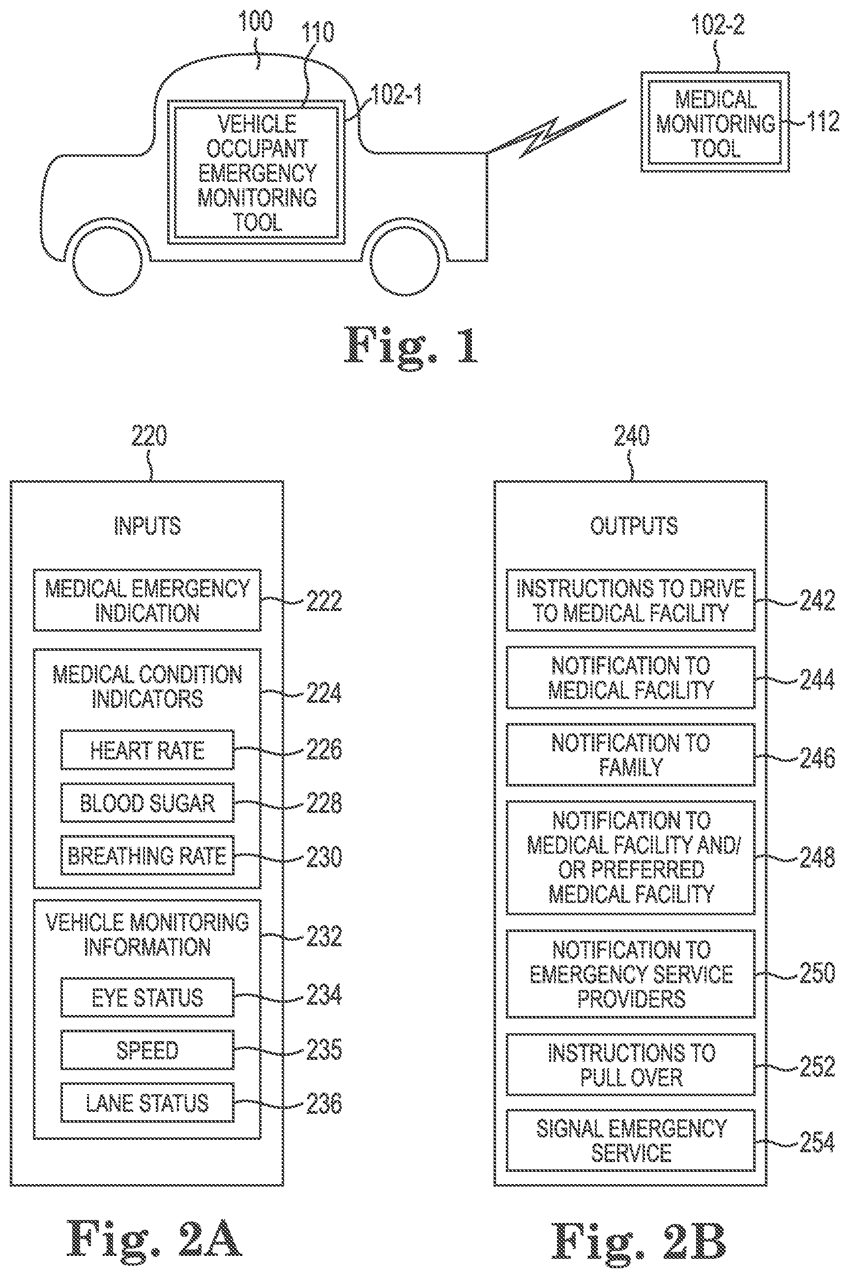 Patent US11814053 Figure 1 – Vehicle occupant emergency monitoring