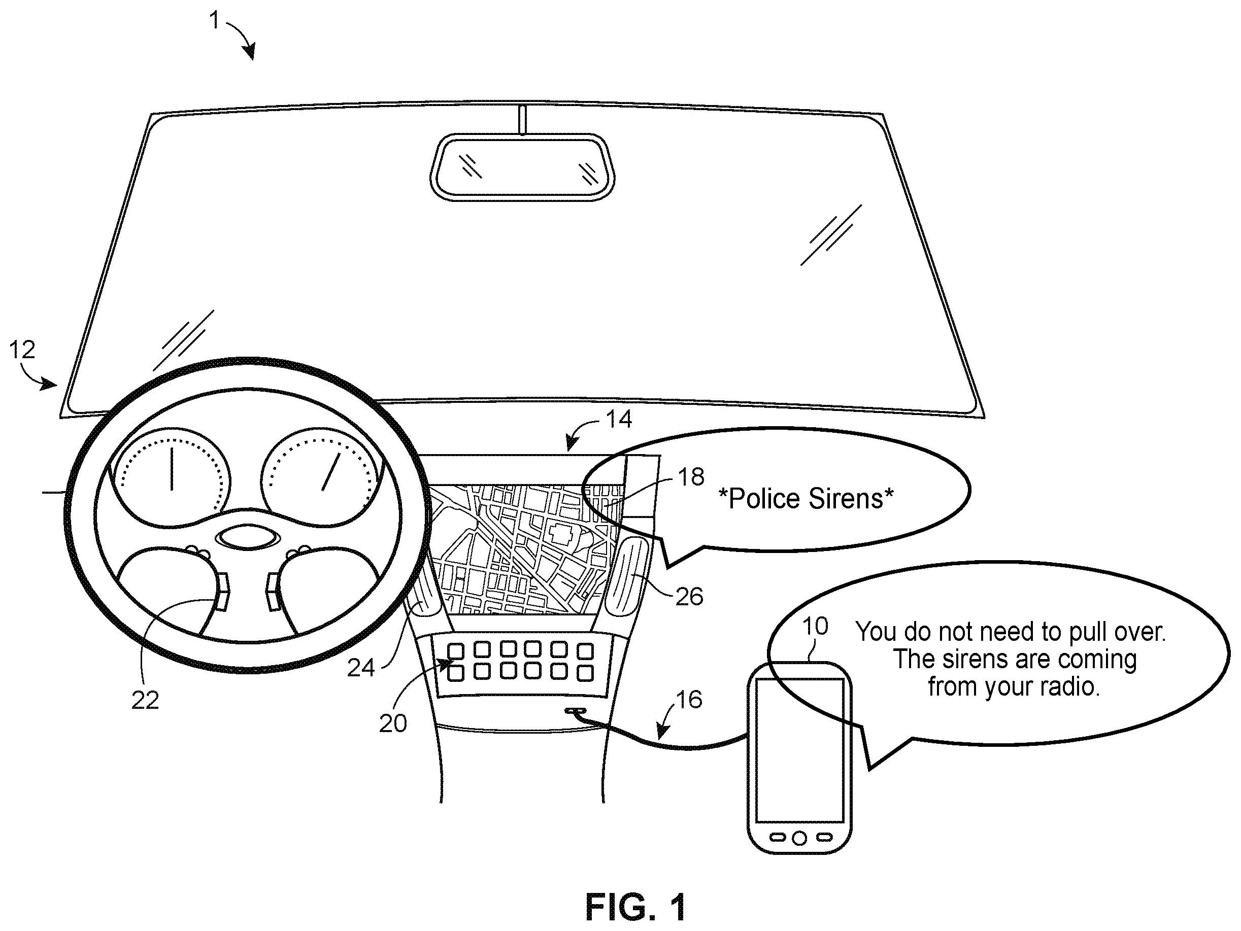 Patent US11814062 Figure 1 – Detecting and handling driving event sounds during a navigation session