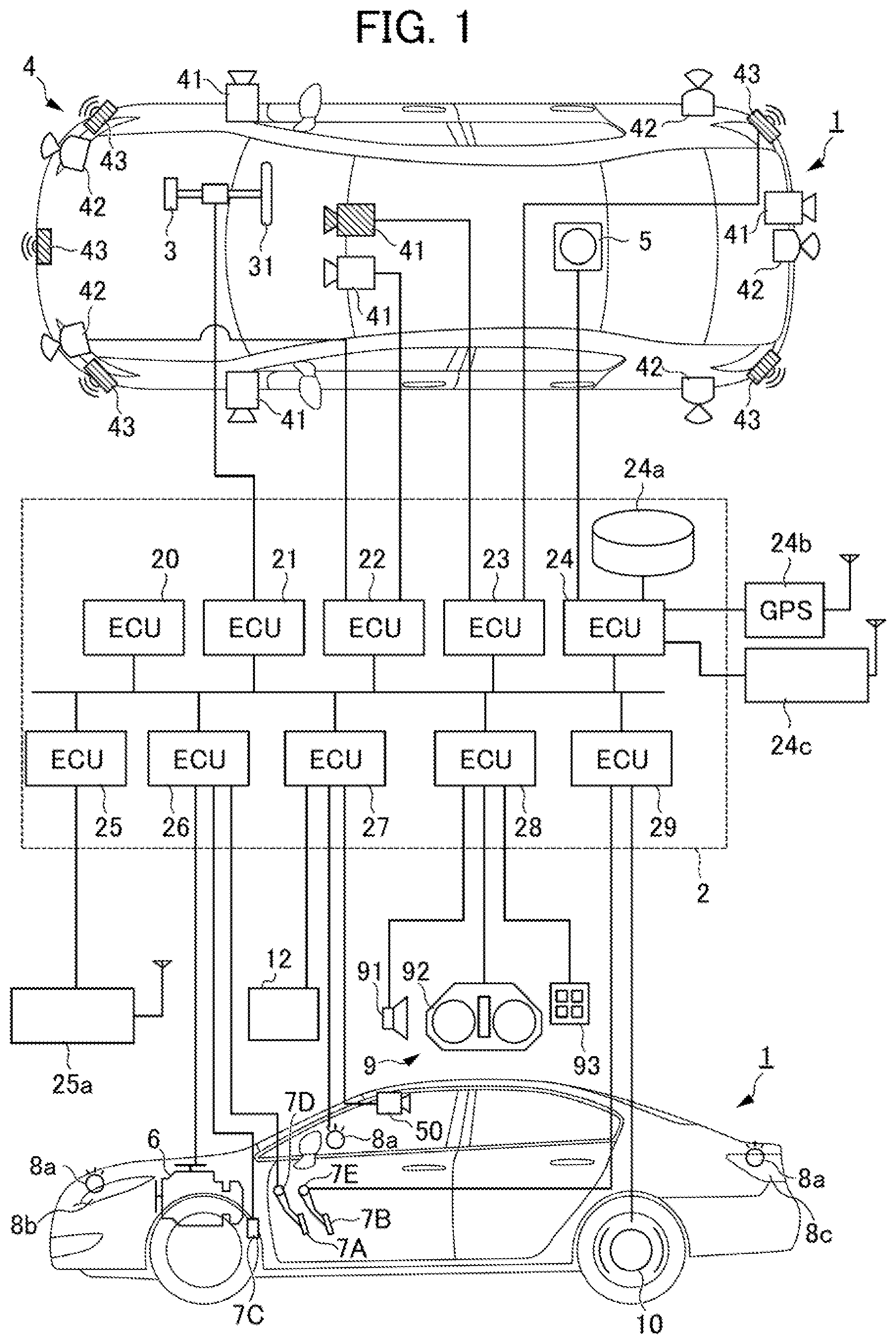 Patent US11814066 Figure 1 – Driving support device