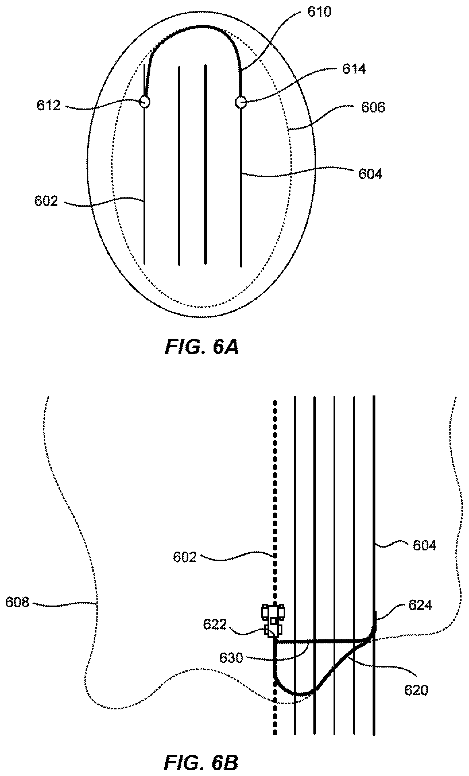 Patent US11814074 Figure 7 – Headland-following turns