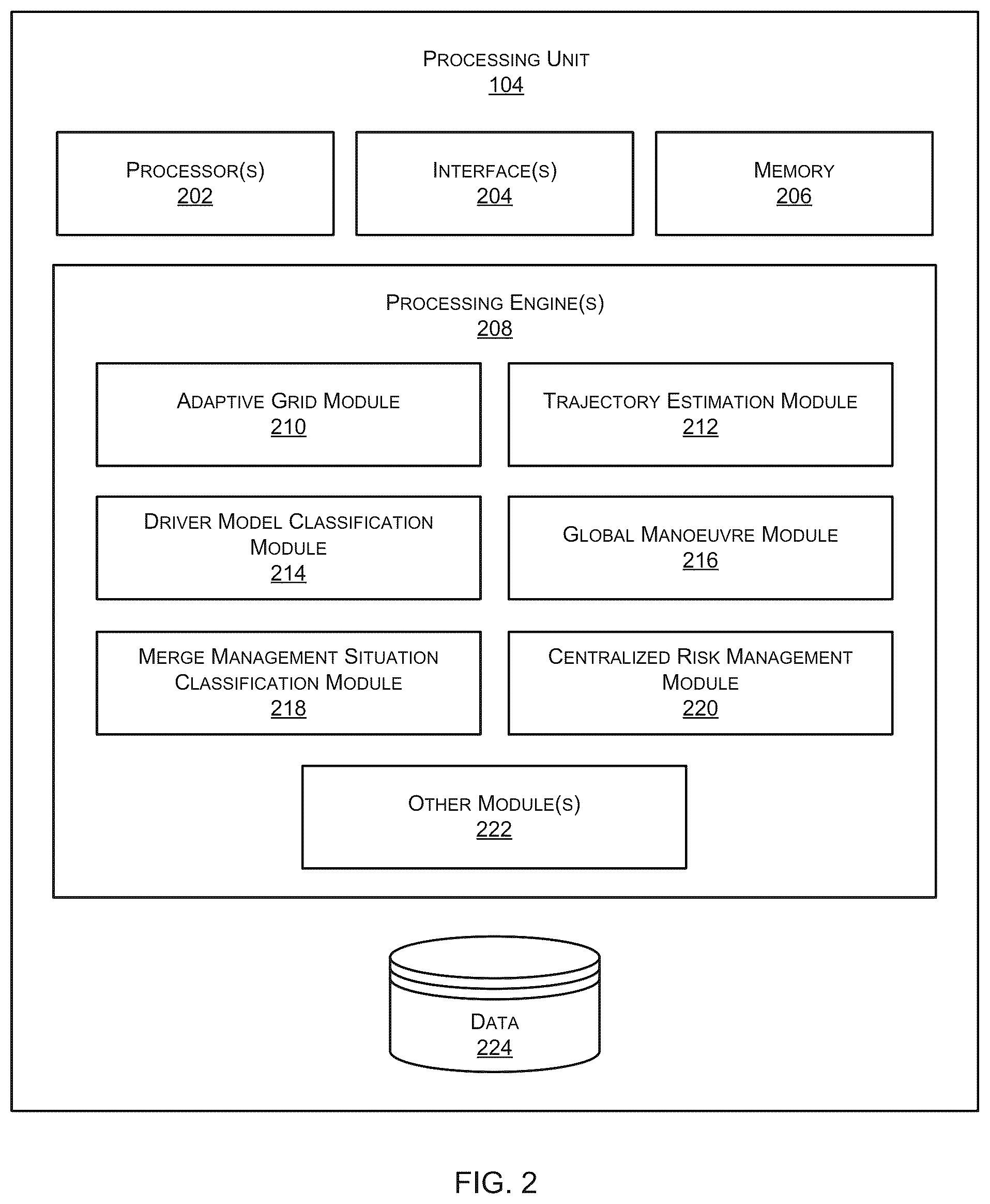 Patent US11814085 Figure 2 – System for grid-based merge cut-in prediction and method thereof