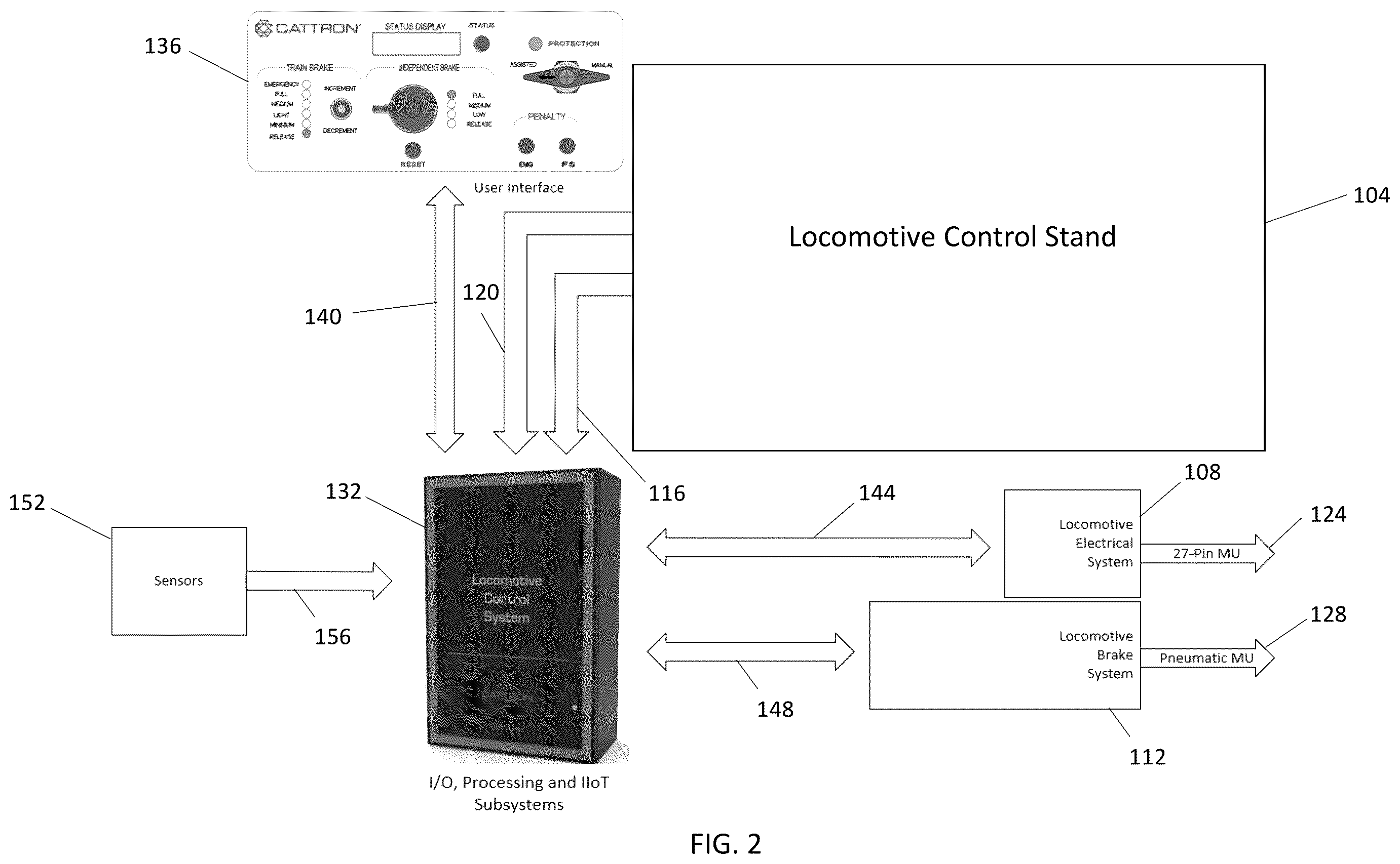 Patent US11814092 Figure 2 – Increasing functional safety of locomotives