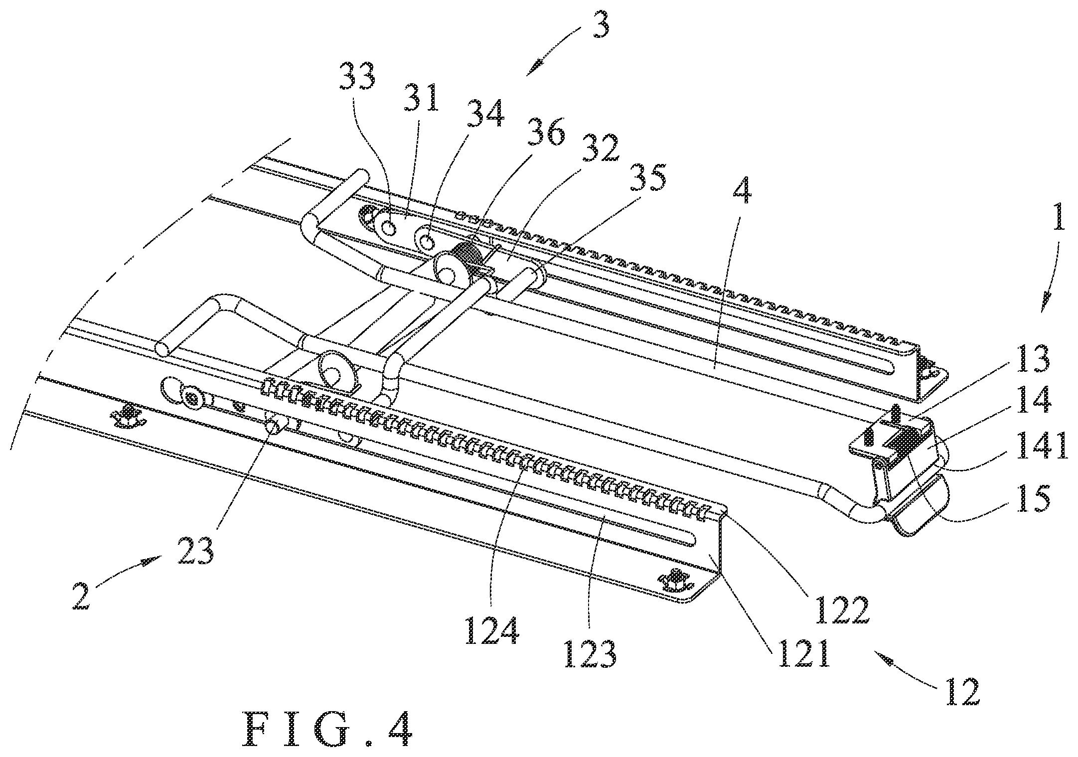 Patent US11814093 Figure 4 – Telescopic cart