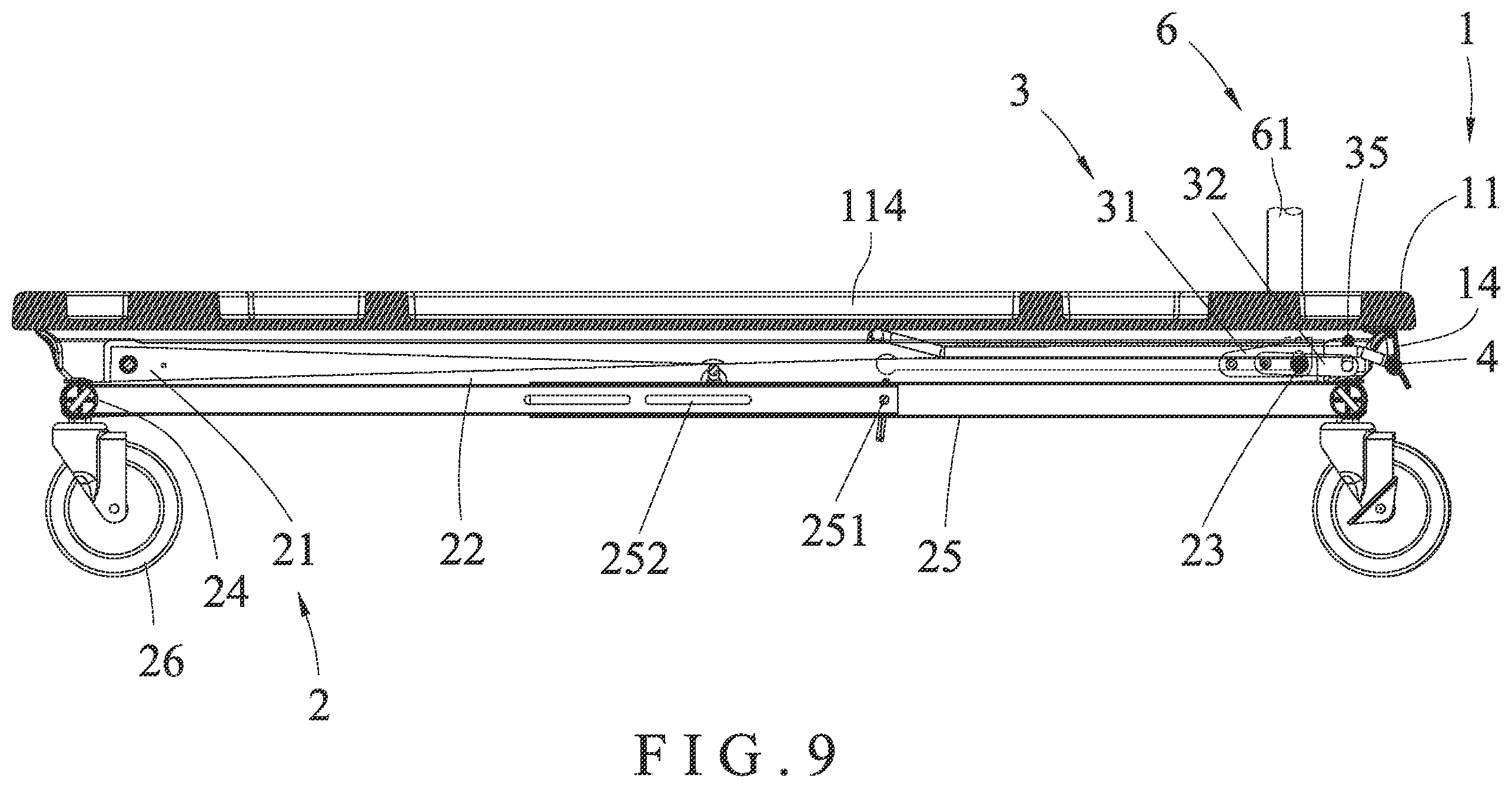 Patent US11814093 Figure 9 – Telescopic cart