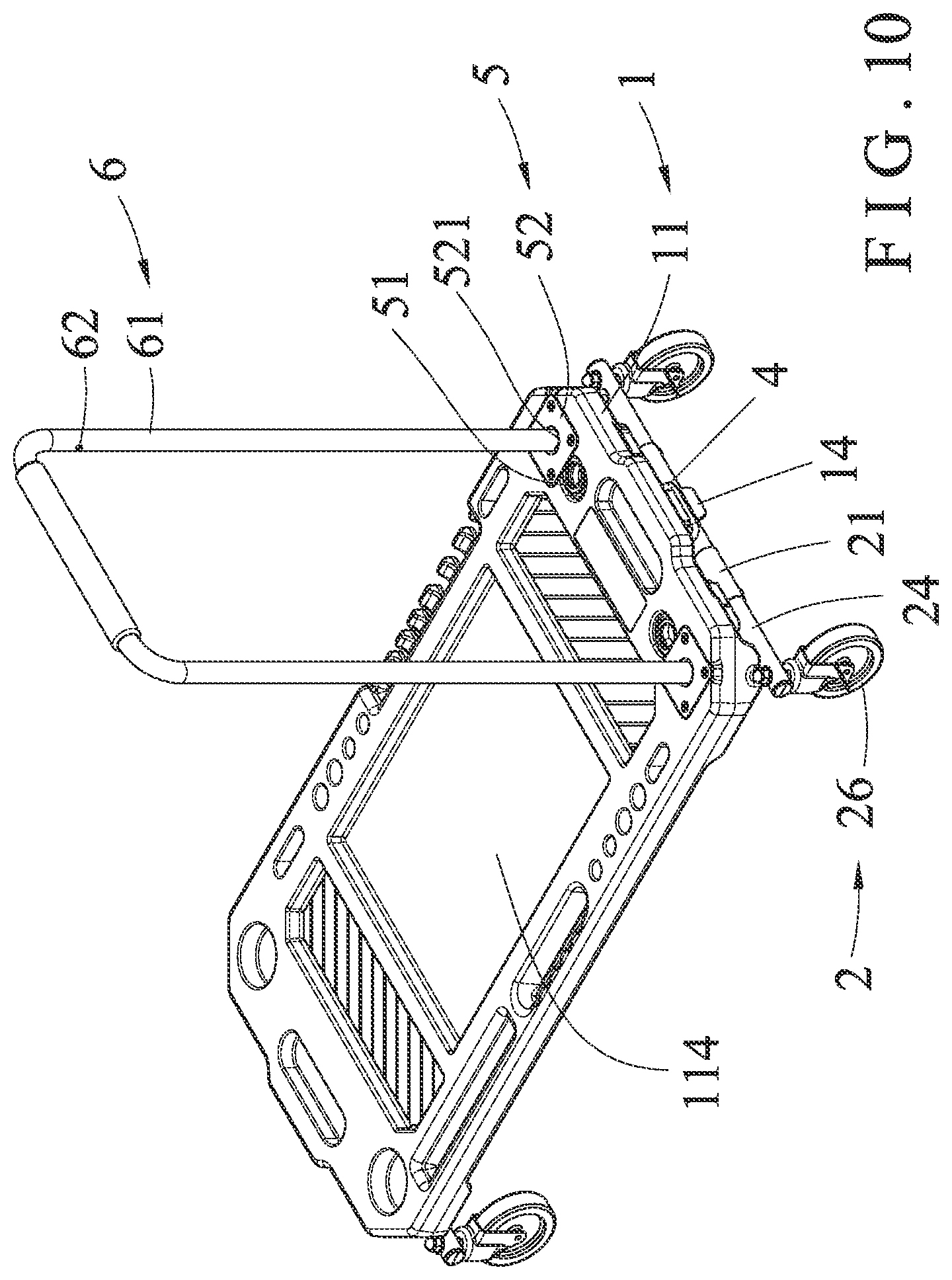 Patent US11814093 Figure 10 – Telescopic cart
