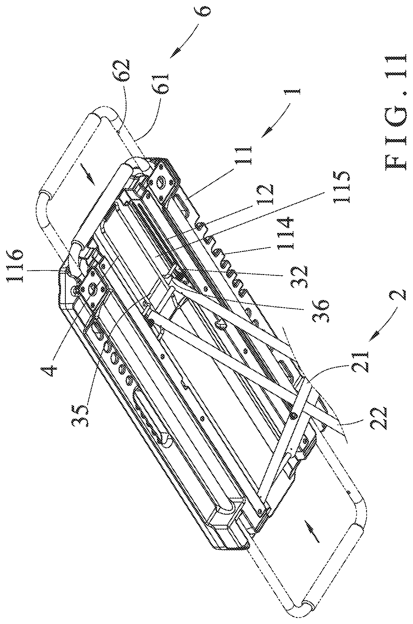 Patent US11814093 Figure 11 – Telescopic cart
