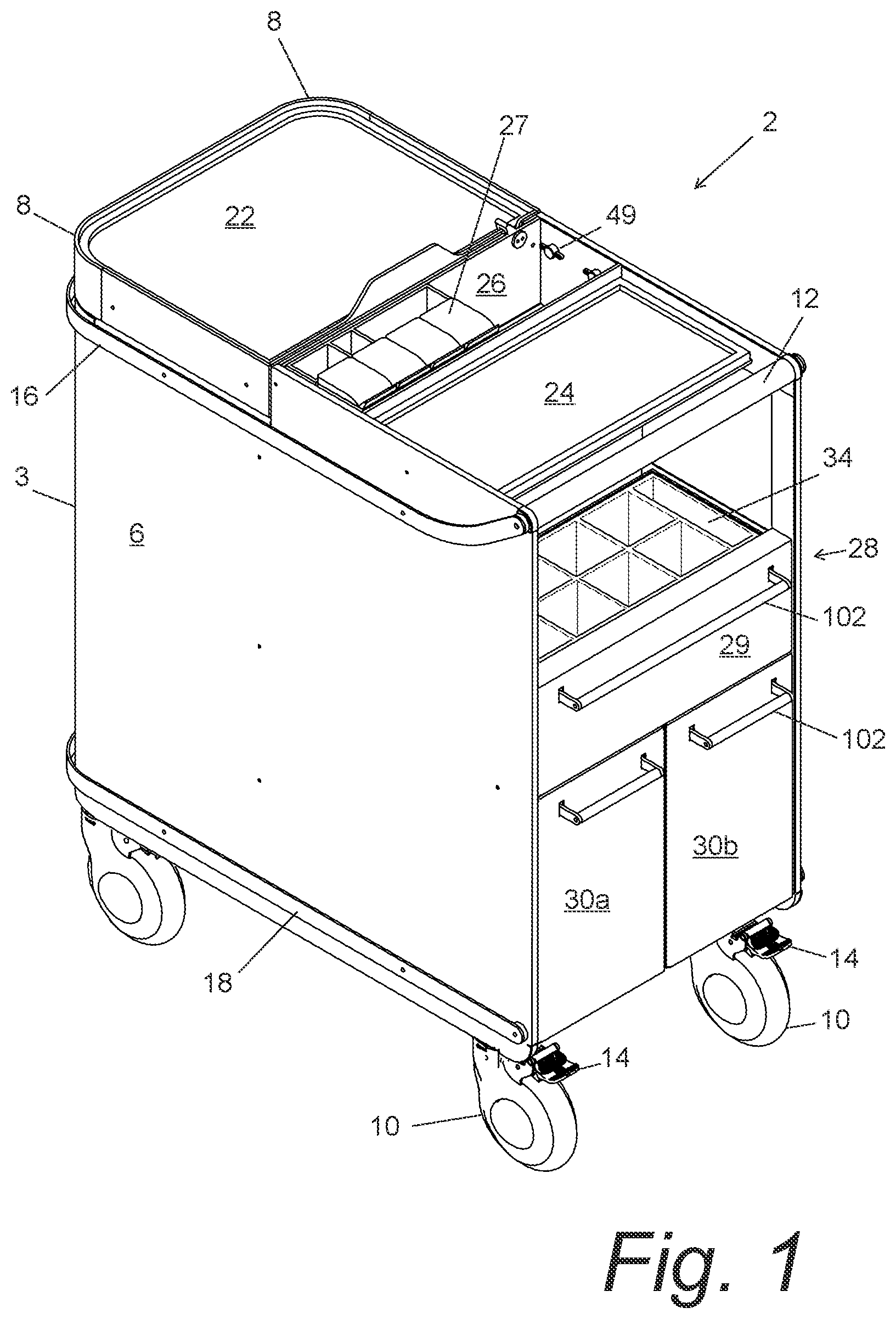 Patent US11814094 Figure 1 – Mobile serving device and method